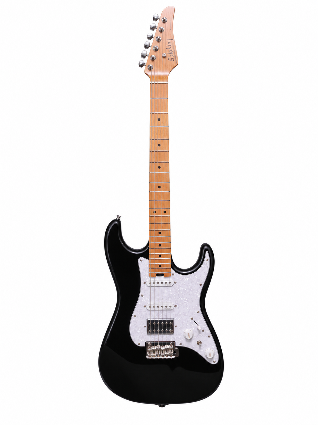 Soloking MS-1 Classic Metallic Black Elektro Gitar (Gigbag Dahil)