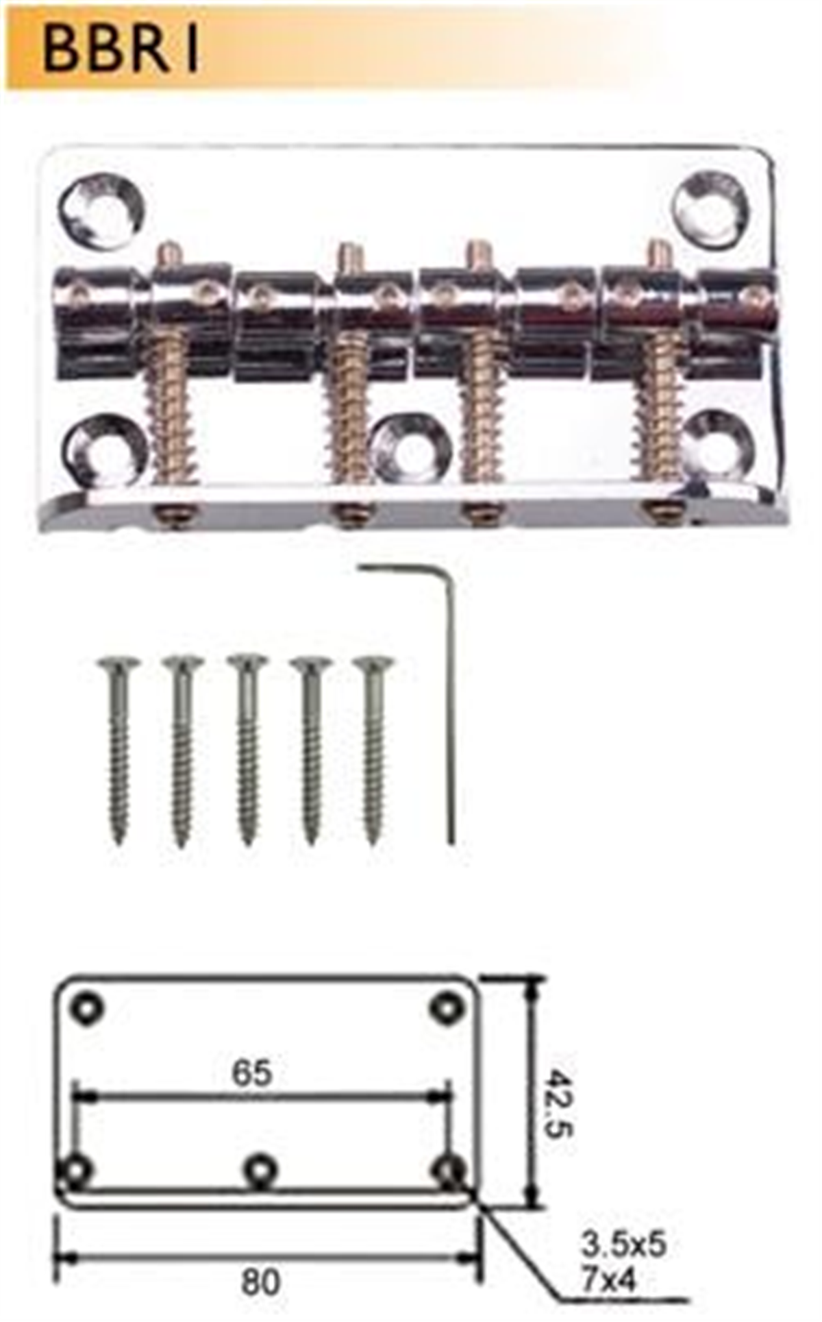 Valencia BBR1CR Dr.Parts Bas Köprü Krom (80x42.5)