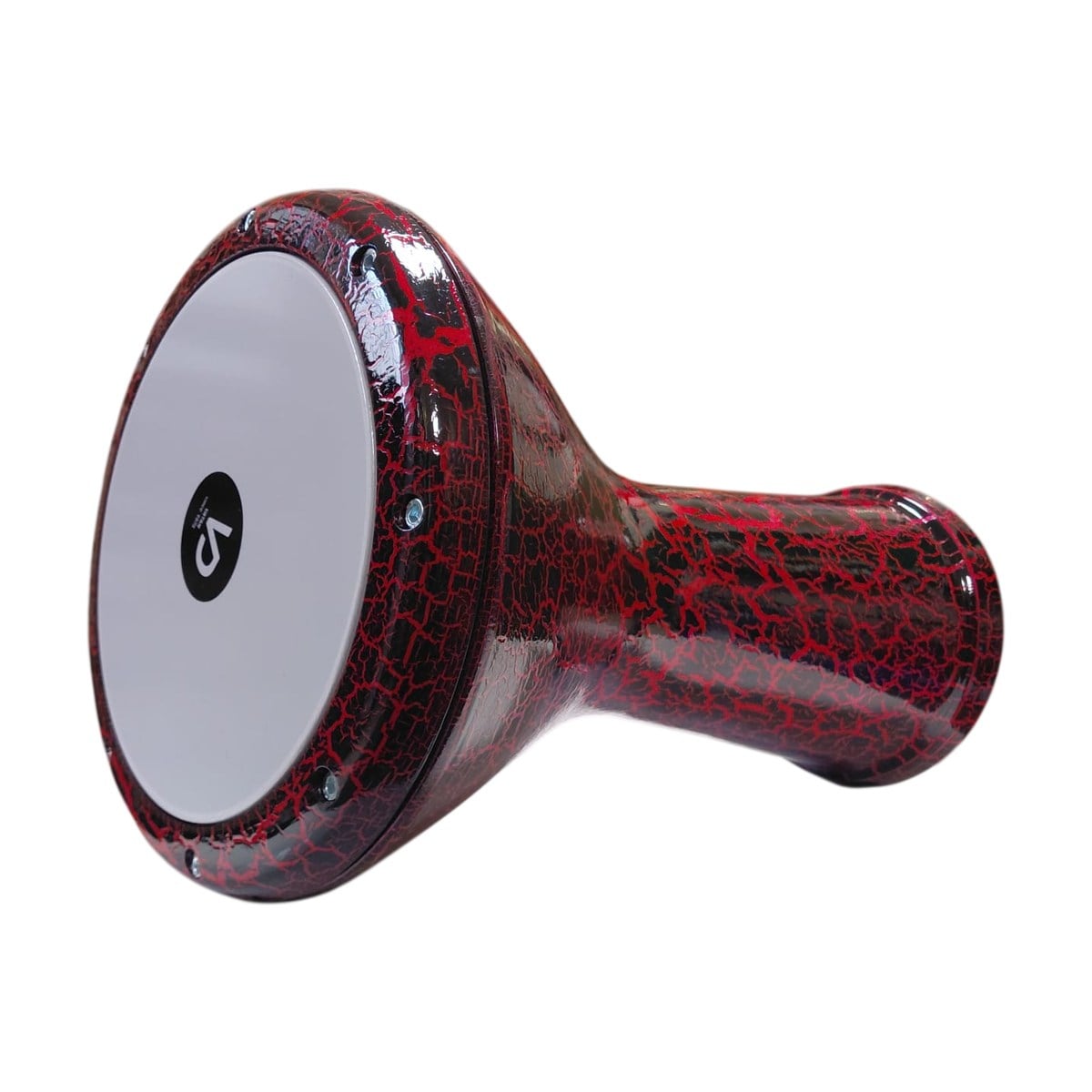 VD Darbuka Çatlak Kırmızı 22 cm 8 Vidalı Alüminyum