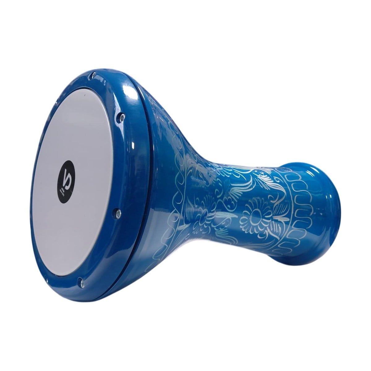 VD Darbuka Desenli Mavi 22 cm 8 Vidalı Alüminyum