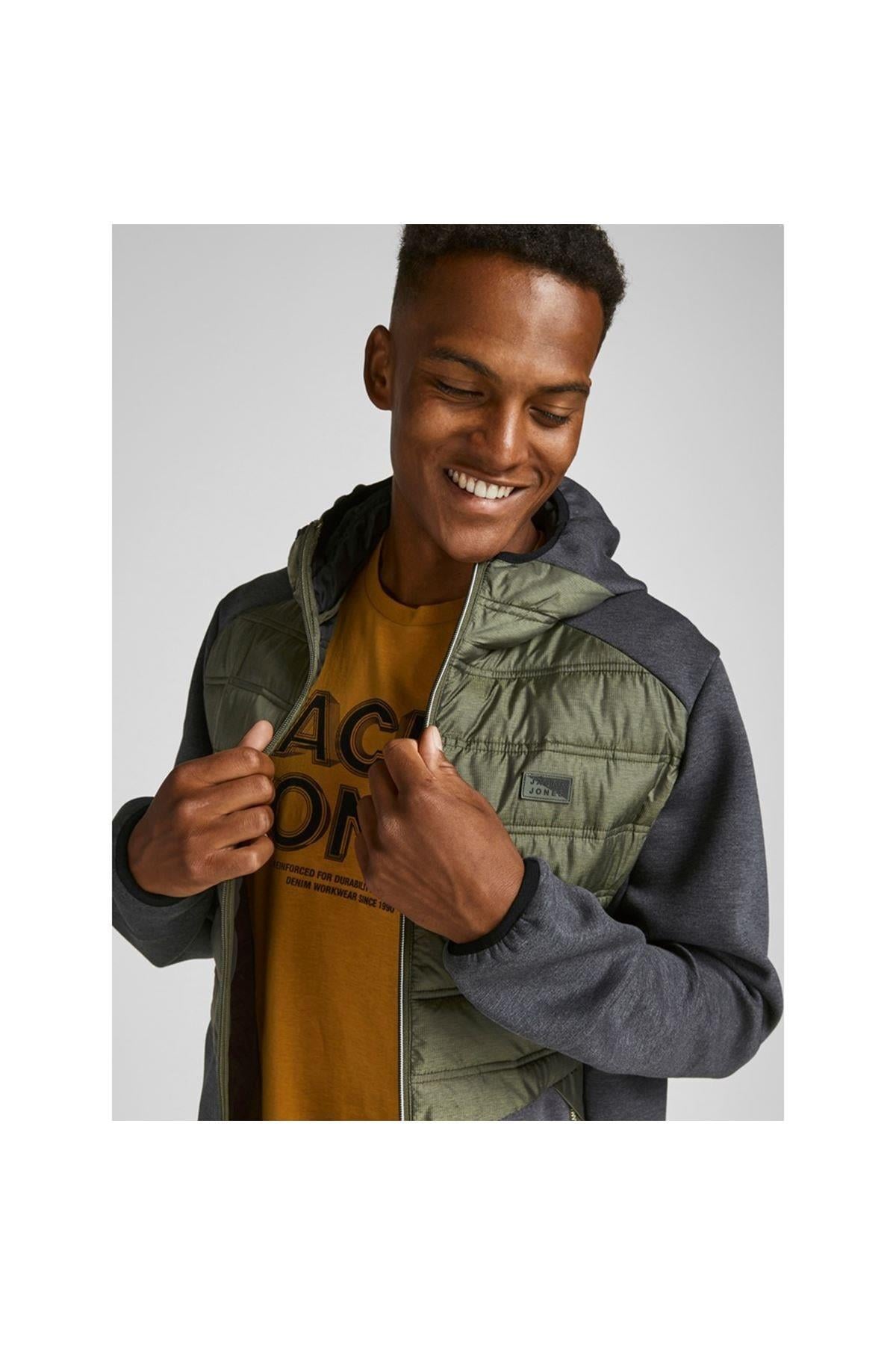  Jack & Jones Hybrıd Noos Erkek Kapüşonlu Mont Ceket - 12184739 - Jack & Jones - 22KW21000042