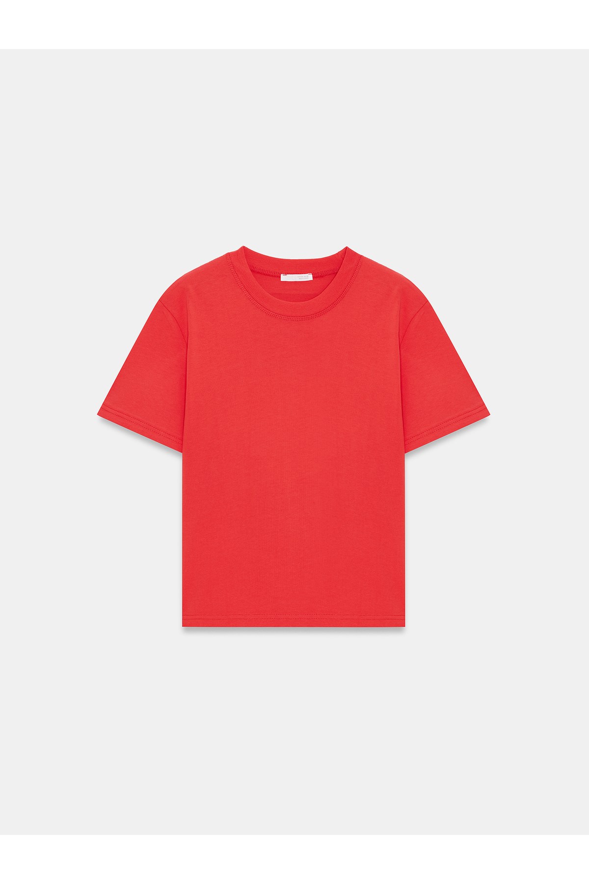 Dilvin Kadın %100 Pamuk Bisiklet Yaka T-Shirt Kırmızı - 101A30312 - Dilvin - 101A30312-2
