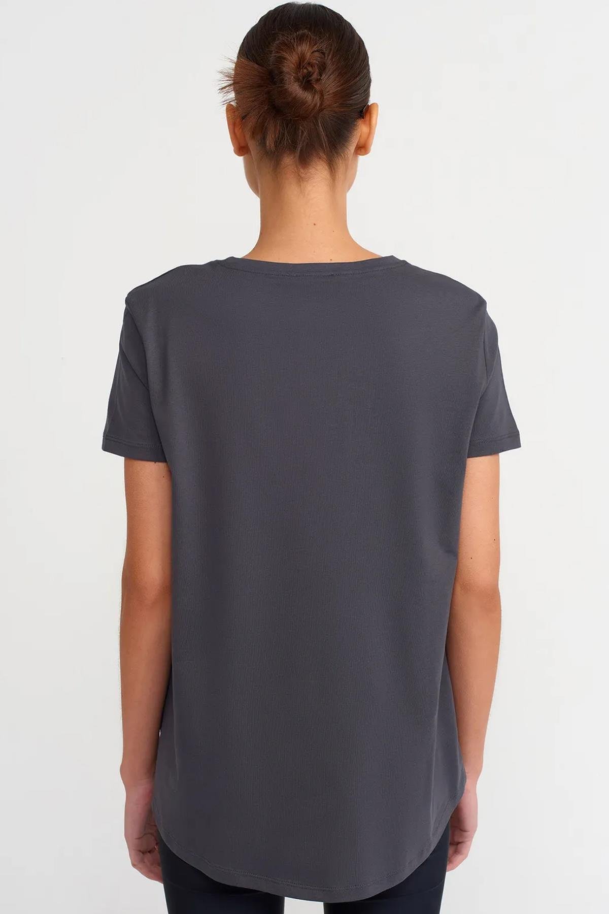 Dilvin Kadın Bisiklet Yaka Basic T-shirt - 3471 - Dilvin - 101A03471