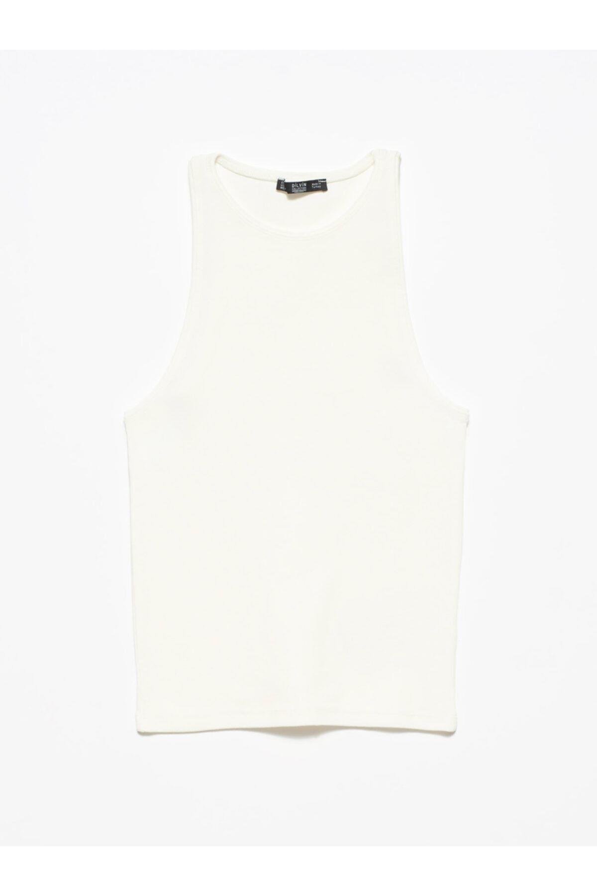 Dilvin Kadın Halter Yaka Bluz T-shirt - 101A03694 - Dilvin - 101A03694