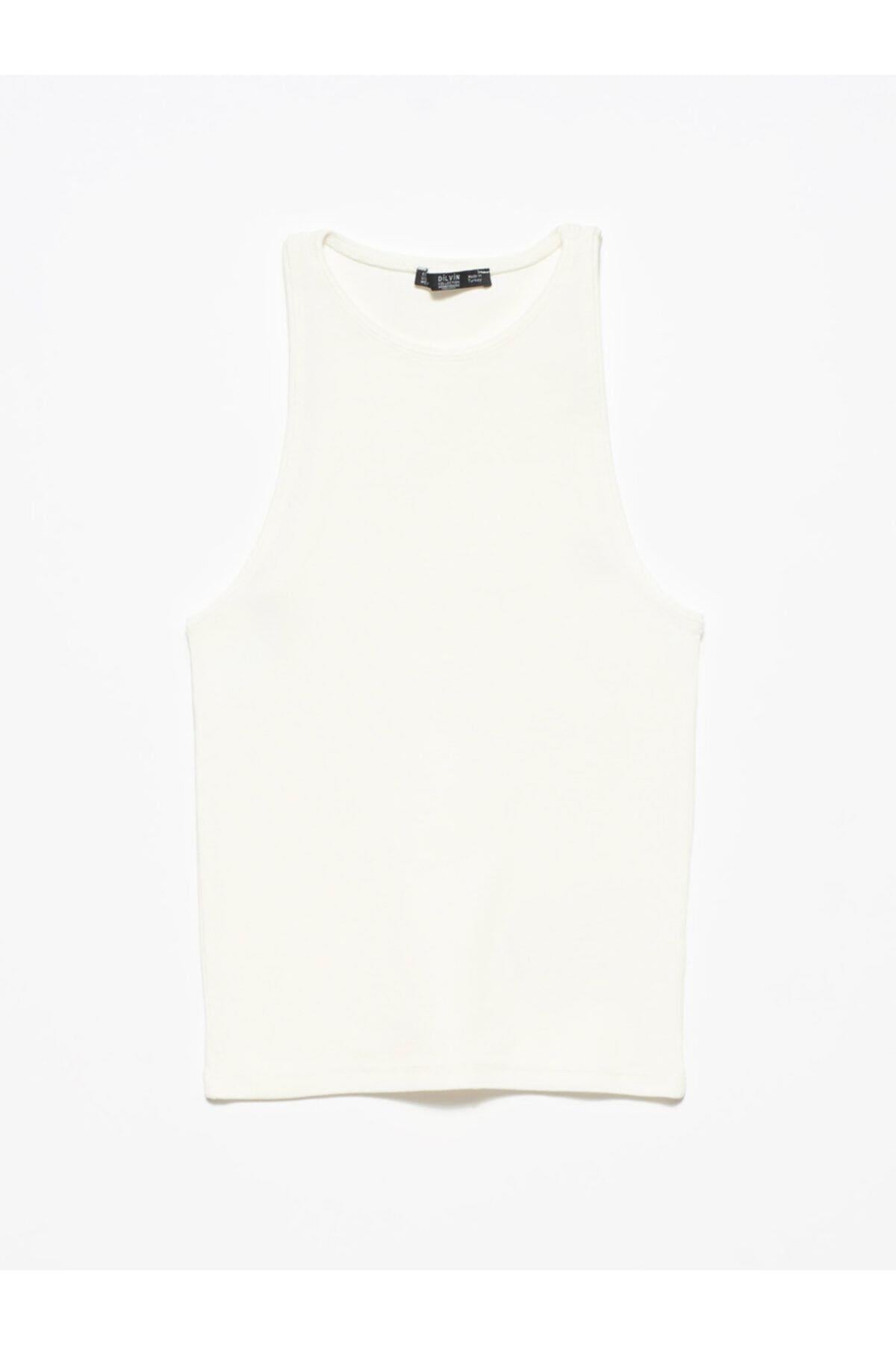 Dilvin Kadın Halter Yaka Bluz T-shirt - 101A03694 - Dilvin - 101A03694