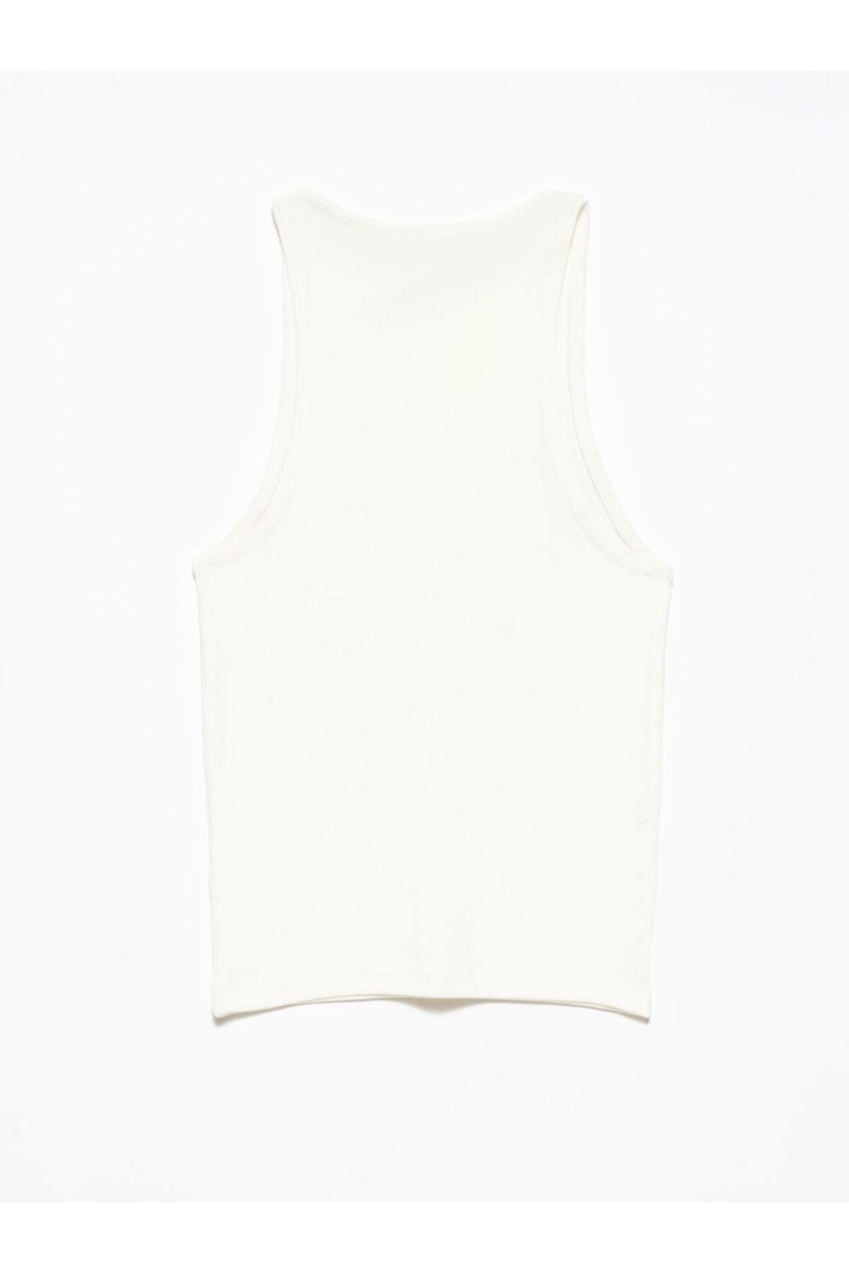 Dilvin Kadın Halter Yaka Bluz T-shirt - 101A03694 - Dilvin - 101A03694
