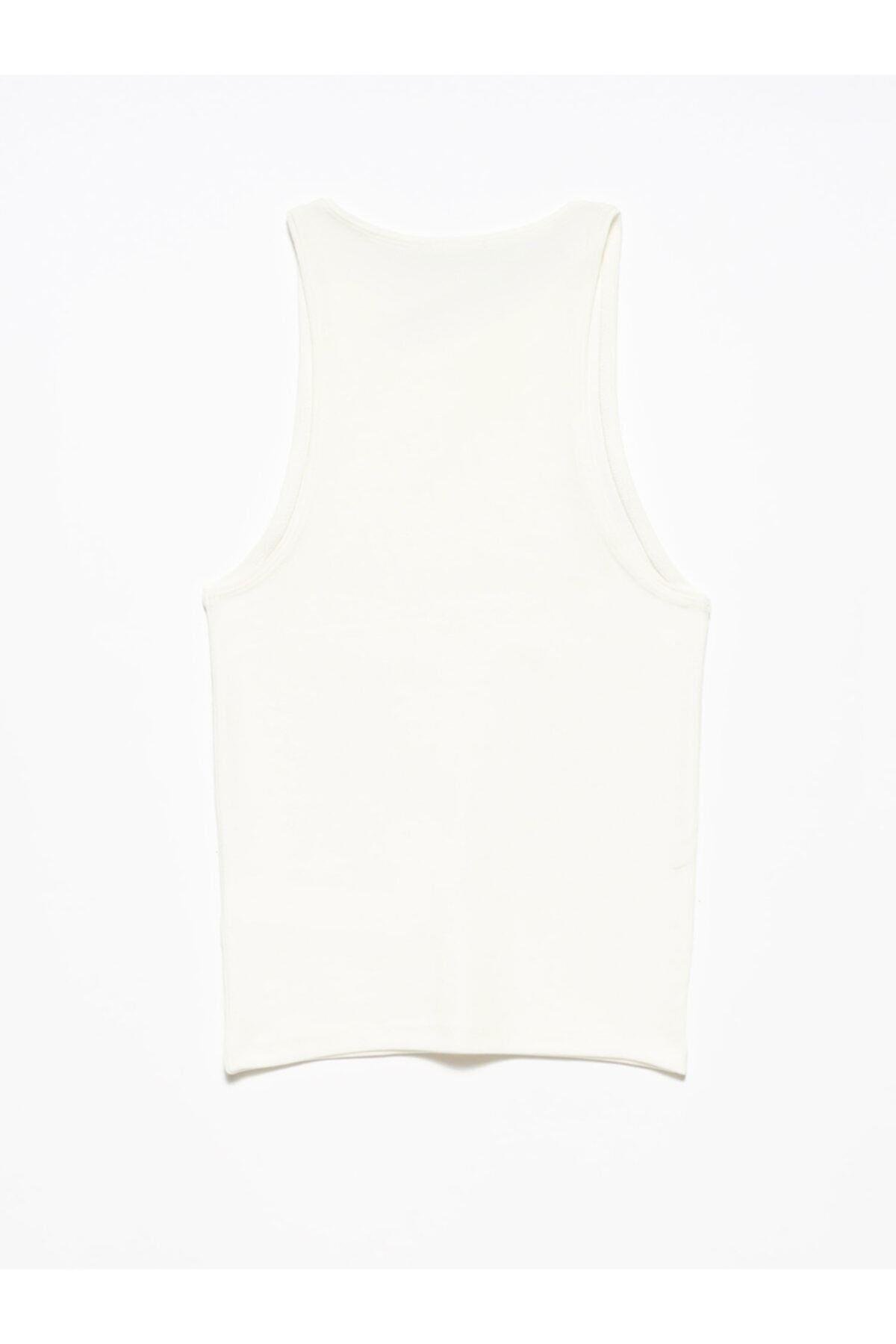 Dilvin Kadın Halter Yaka Bluz T-shirt - 101A03694 - Dilvin - 101A03694