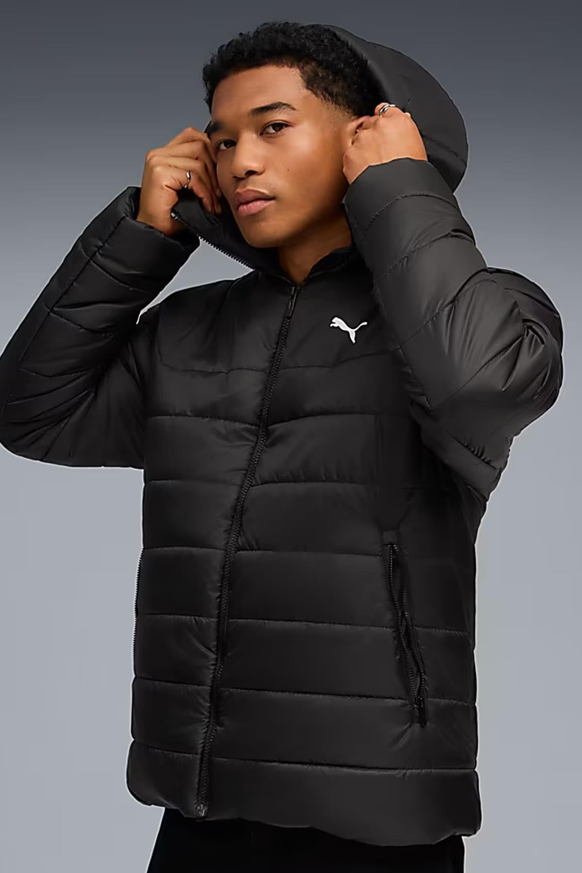 Essentials Puffer Erkek Kapüşonlu Siyah Şişme Mont - 685211 - Puma - 685211