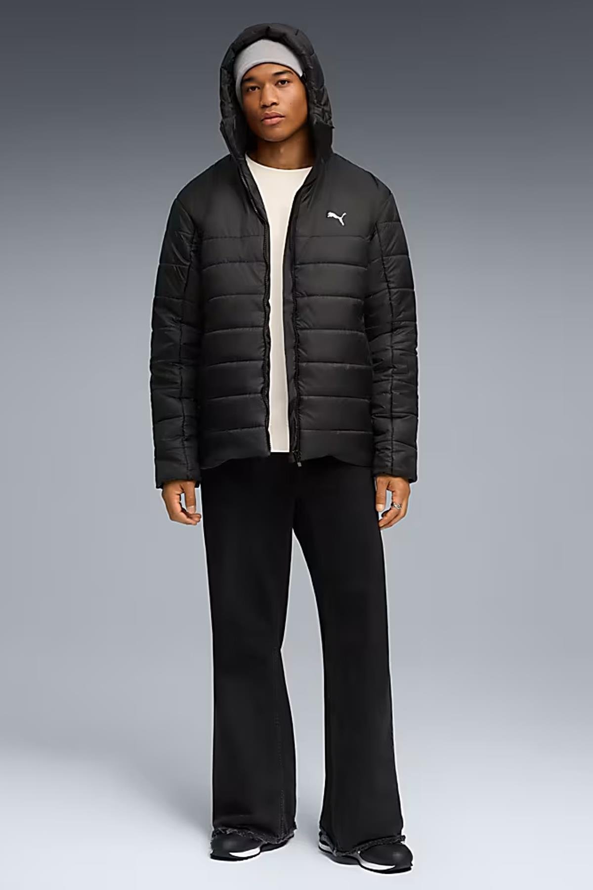 Essentials Puffer Erkek Kapüşonlu Siyah Şişme Mont - 685211 - Puma - 685211