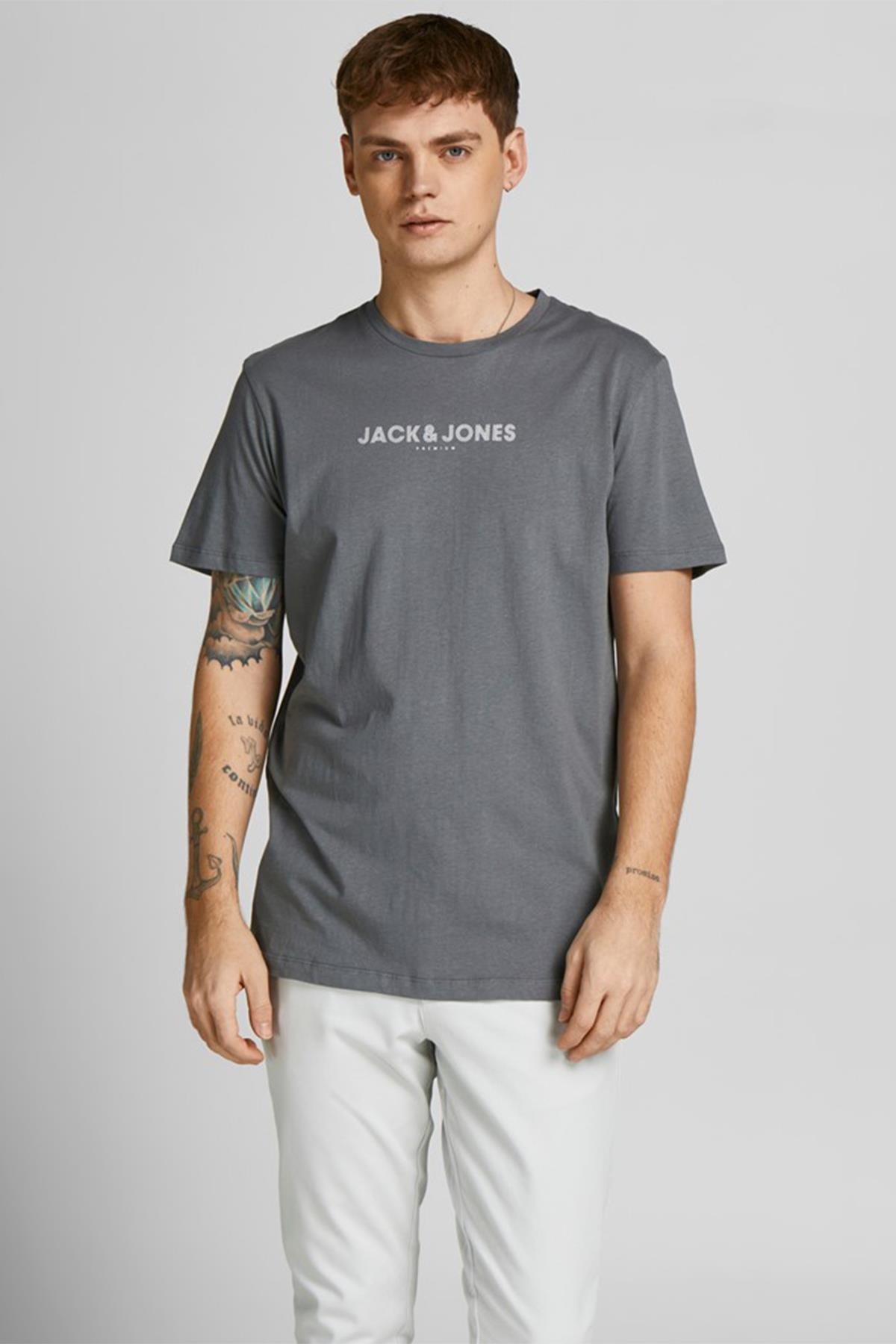 Jack & Jones Baskılı Erkek T-Shirt 12208467 - Jack & Jones - 12208467