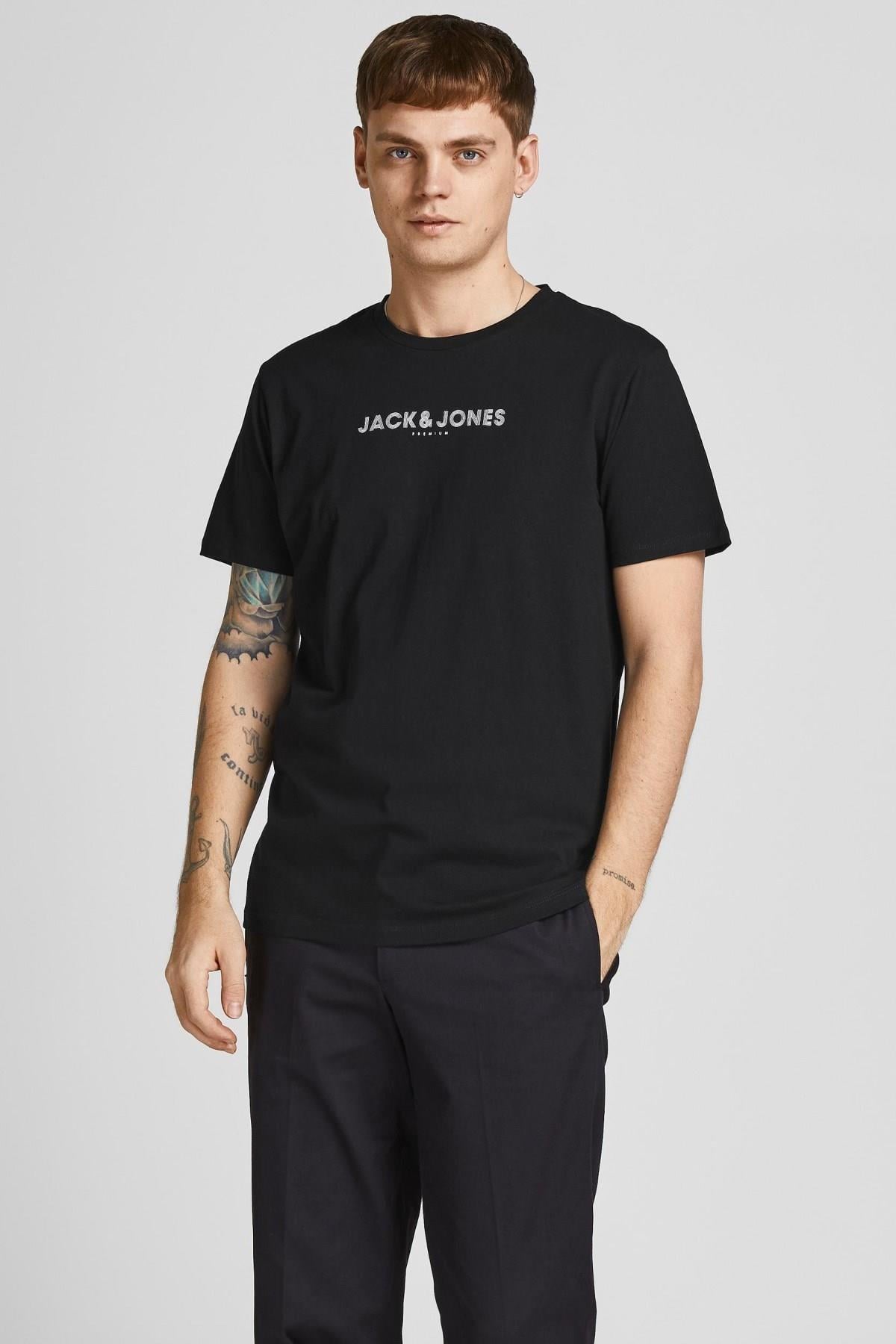 Jack & Jones Baskılı Erkek T-Shirt 12208467 - Jack & Jones - 12208467