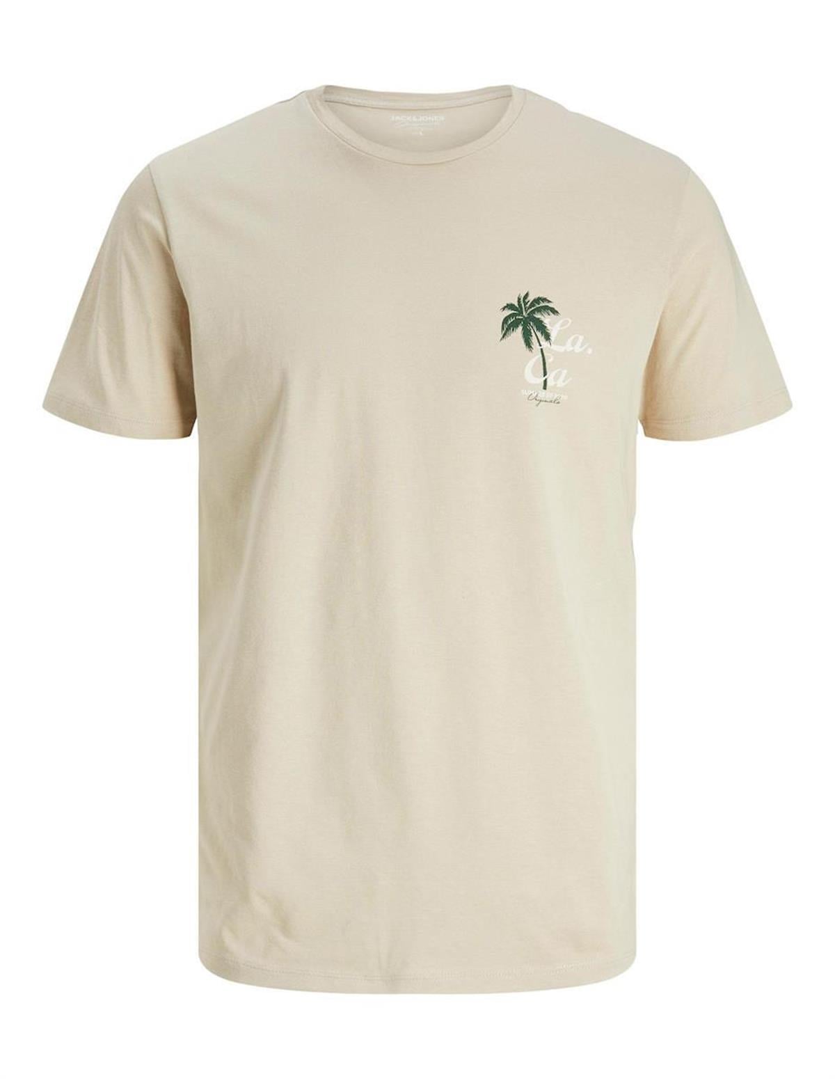 Jack & Jones Bisiklet Yaka Logo Baskılı T-shirt 12213315 - Jack & Jones - 12213315