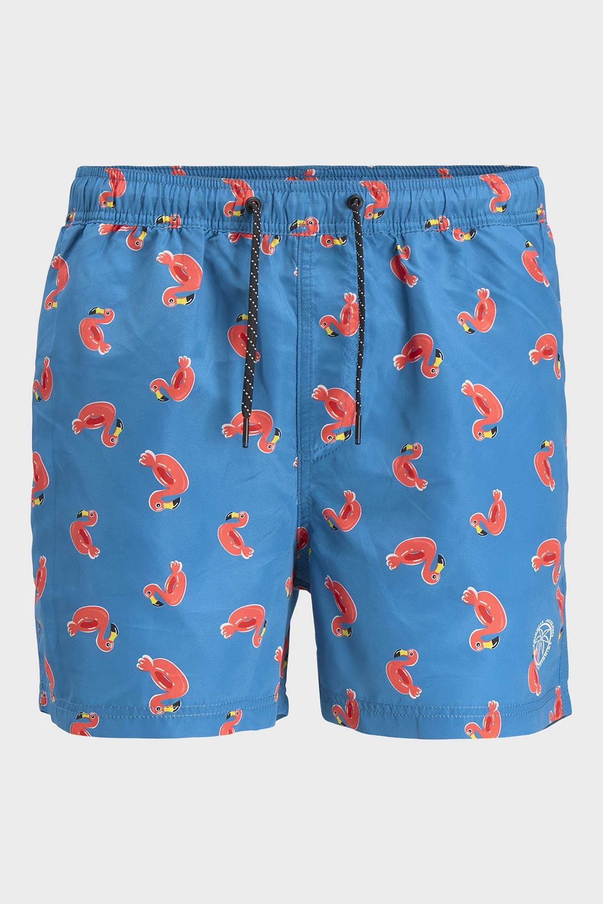 Jack & Jones Desenli Cepli Mayo Short Erkek Deniz Şortu - 12204007 - Jack & Jones - TYC00447807512