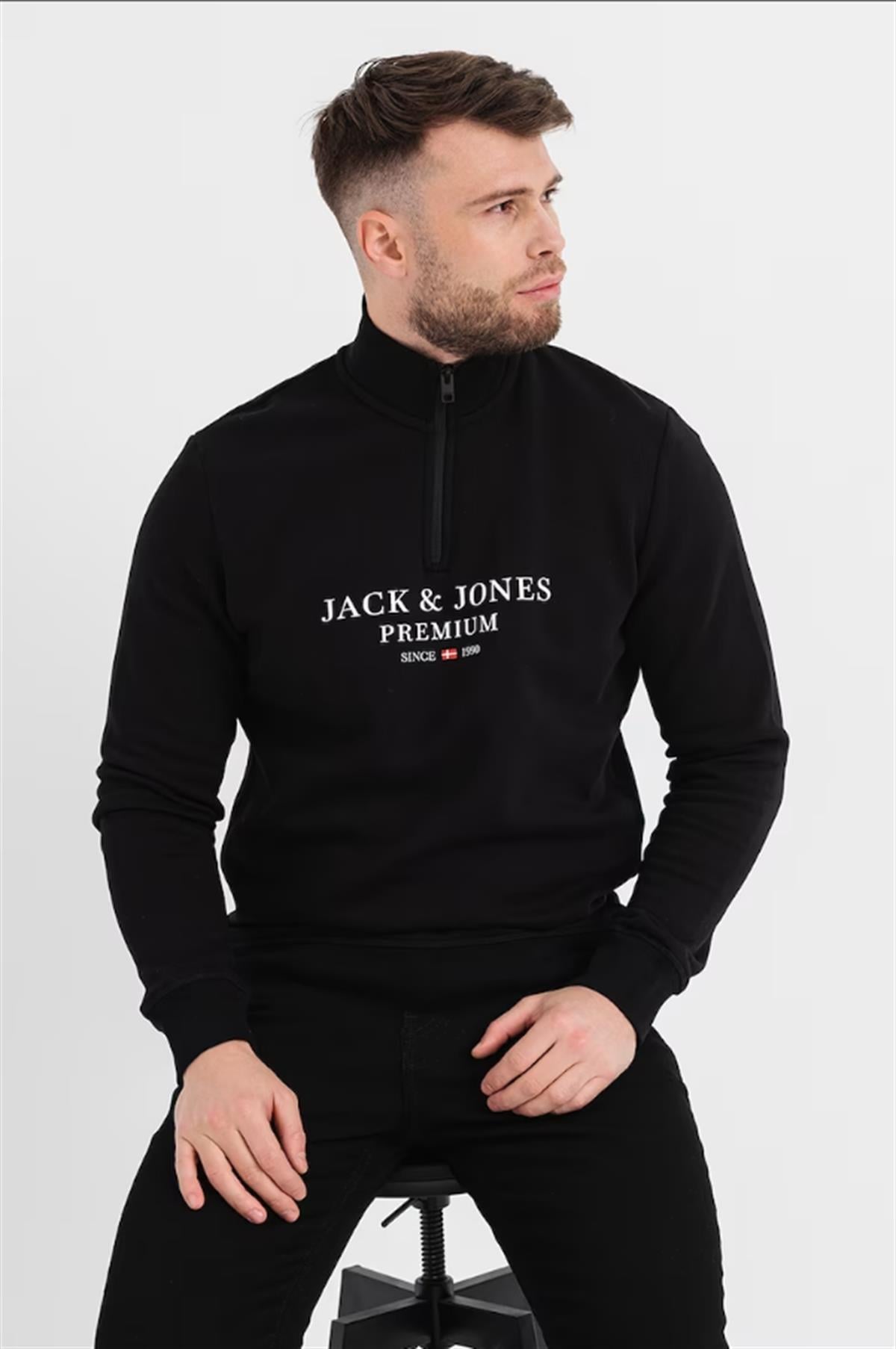 Jack & Jones Erekek Yarım Fermuar Sweatshirt - 12218291  - Jack & Jones - 12218291