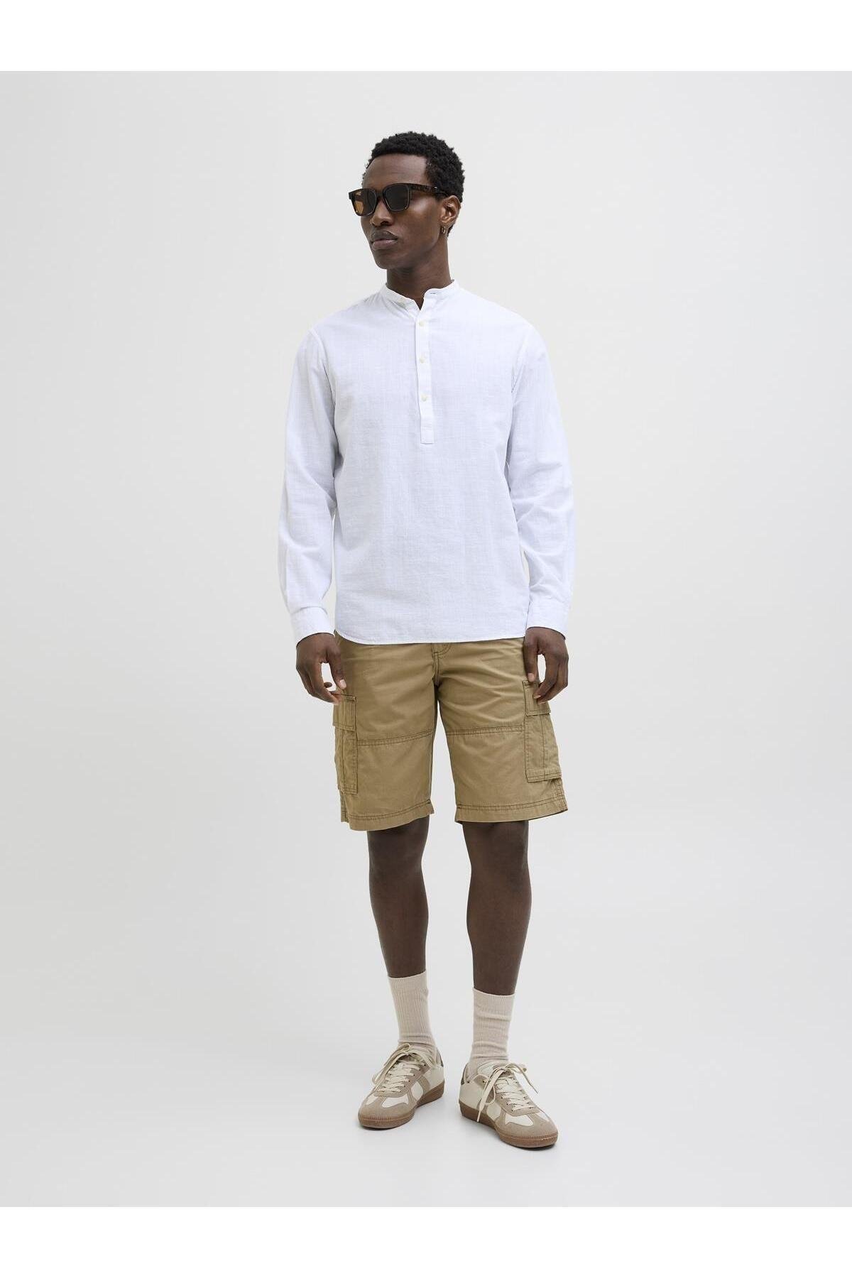 Jack & Jones Erkek 100% Pamuk Relaxed Fit Kargo Şort -  - Jack & Jones - 12274389-1