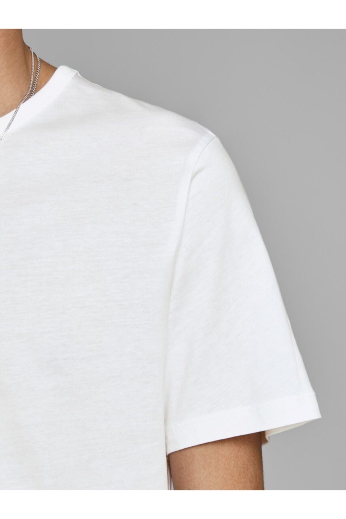 Jack & Jones Erkek 2li Paket Bisiklet Yaka Beyaz Tshirt - 12133913 - Jack & Jones - TYC00091494984