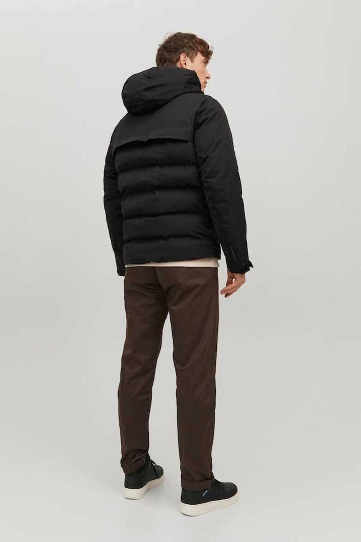 Jack & Jones Erkek 3M Dolgu Siyah Mont Tarwin - 12225287_jcotarwın Puffer - Jack & Jones - muk-12225287