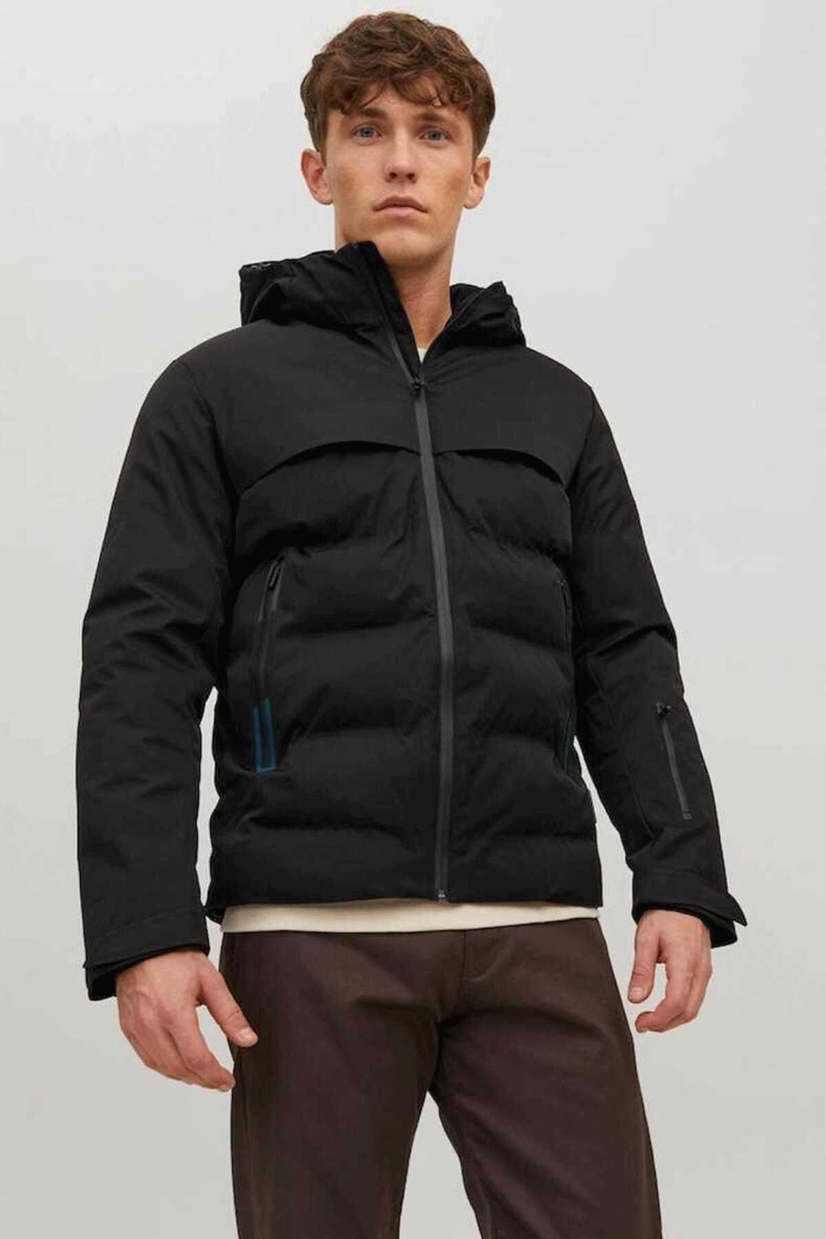 Jack & Jones Erkek 3M Dolgu Siyah Mont Tarwin - 12225287_jcotarwın Puffer - Jack & Jones - muk-12225287