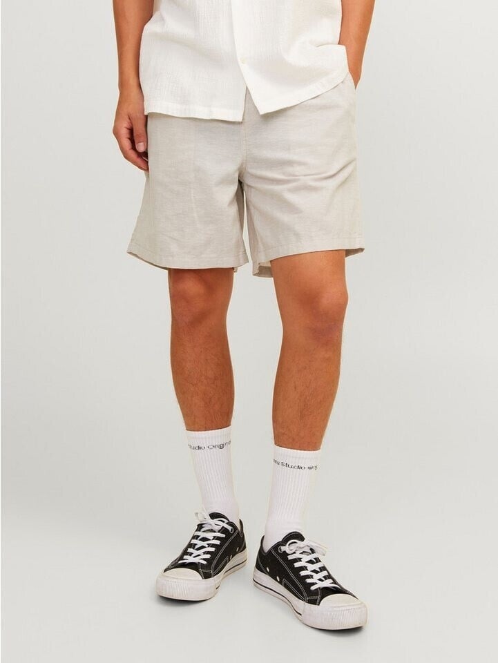Jack & Jones Erkek bağcıklı kısa krem şort - 12248629  - Jack & Jones - 12248629-2