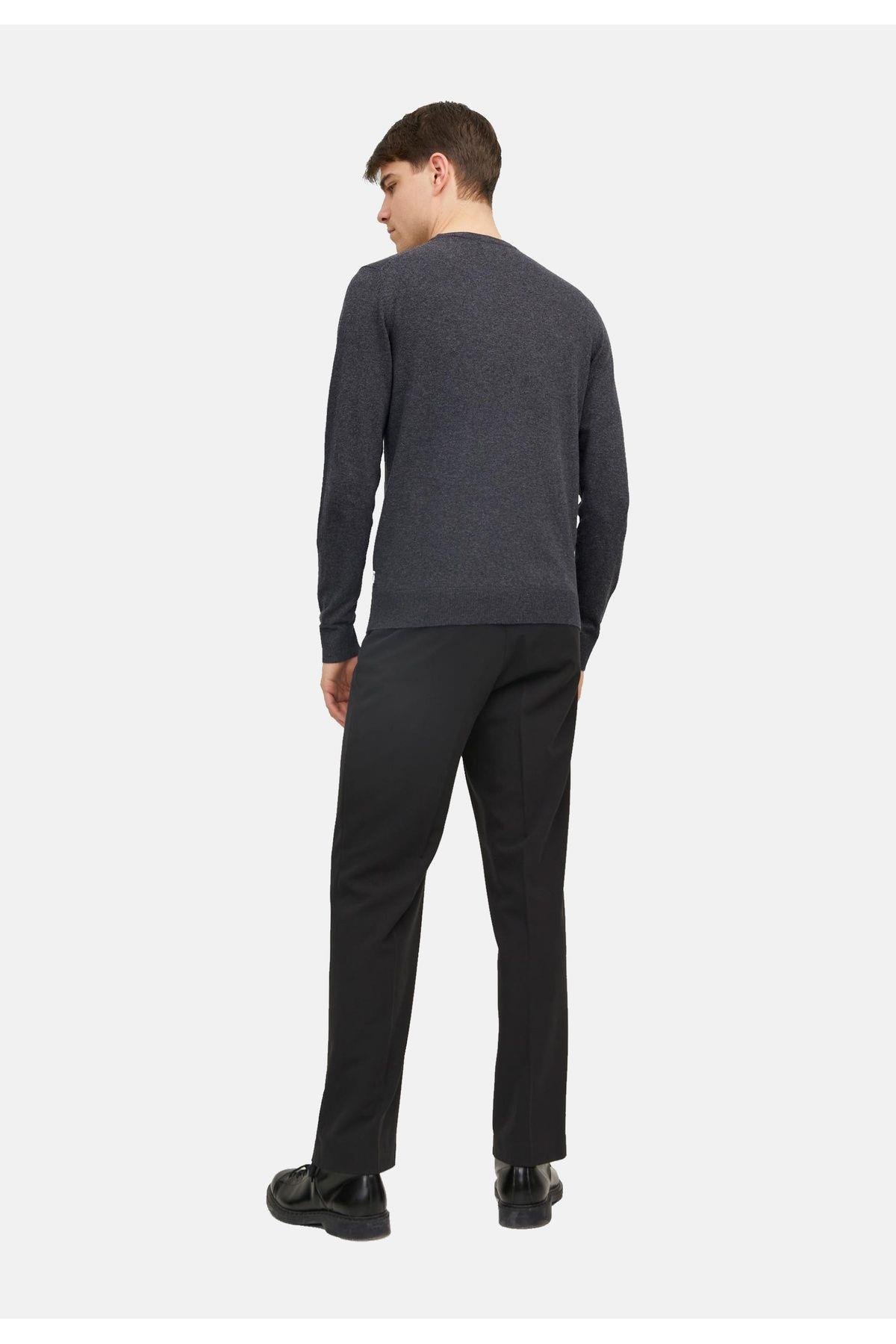 Jack & Jones Erkek Baharlık Bisiklet Yaka Gri Kazak - 12208364 - Jack & Jones - 12208364-G