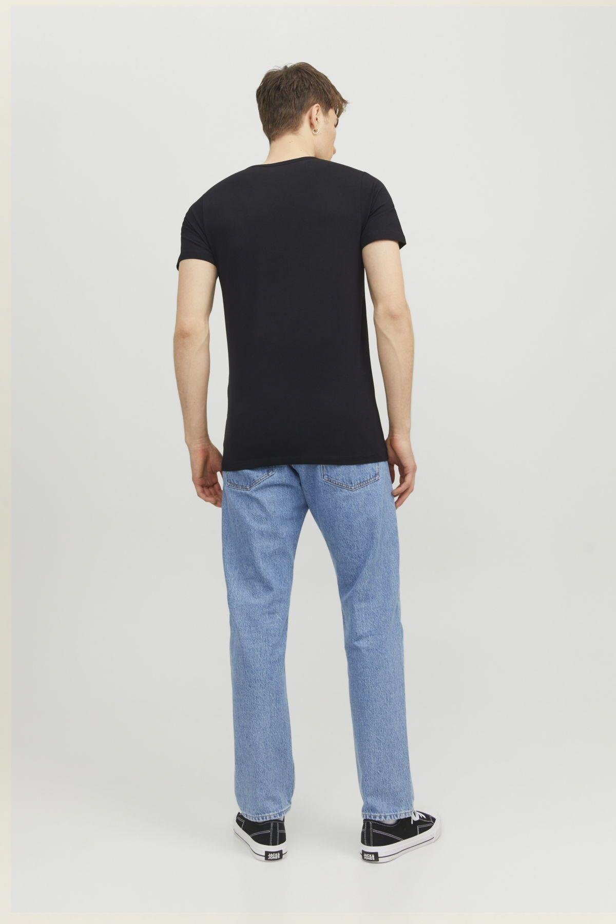 Jack & Jones Erkek Basic Pamuklu Bisiklet Yaka T-shirt - 12058529 - Jack & Jones - 12058529