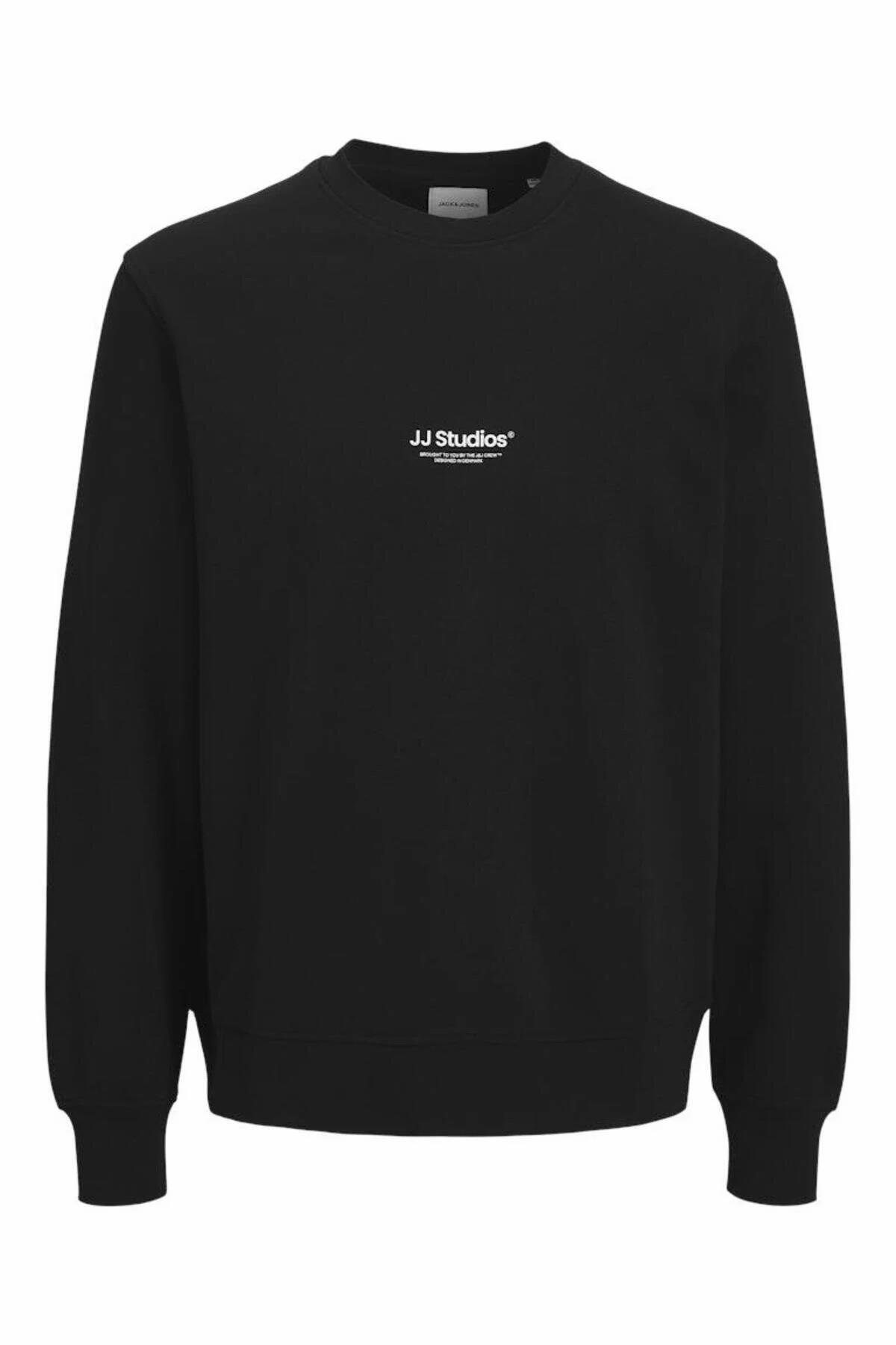 Jack & Jones Erkek Basic Sweat Crew Neck Bisiklet Yaka Siyah Sweatshirt-12278791 - Jack & Jones - 12278791