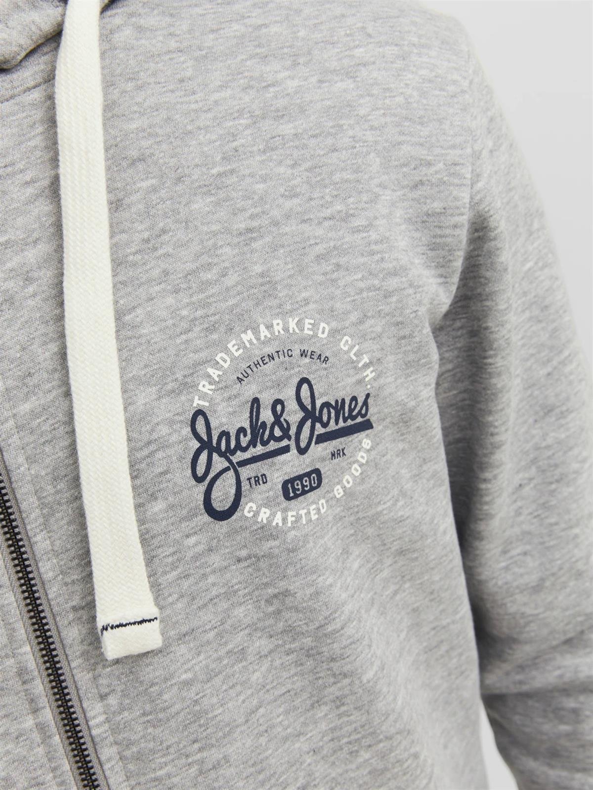 Jack & Jones Erkek Baskılı Fermuarlı Sweatshirt - 12236179 - Jack & Jones - 12236179