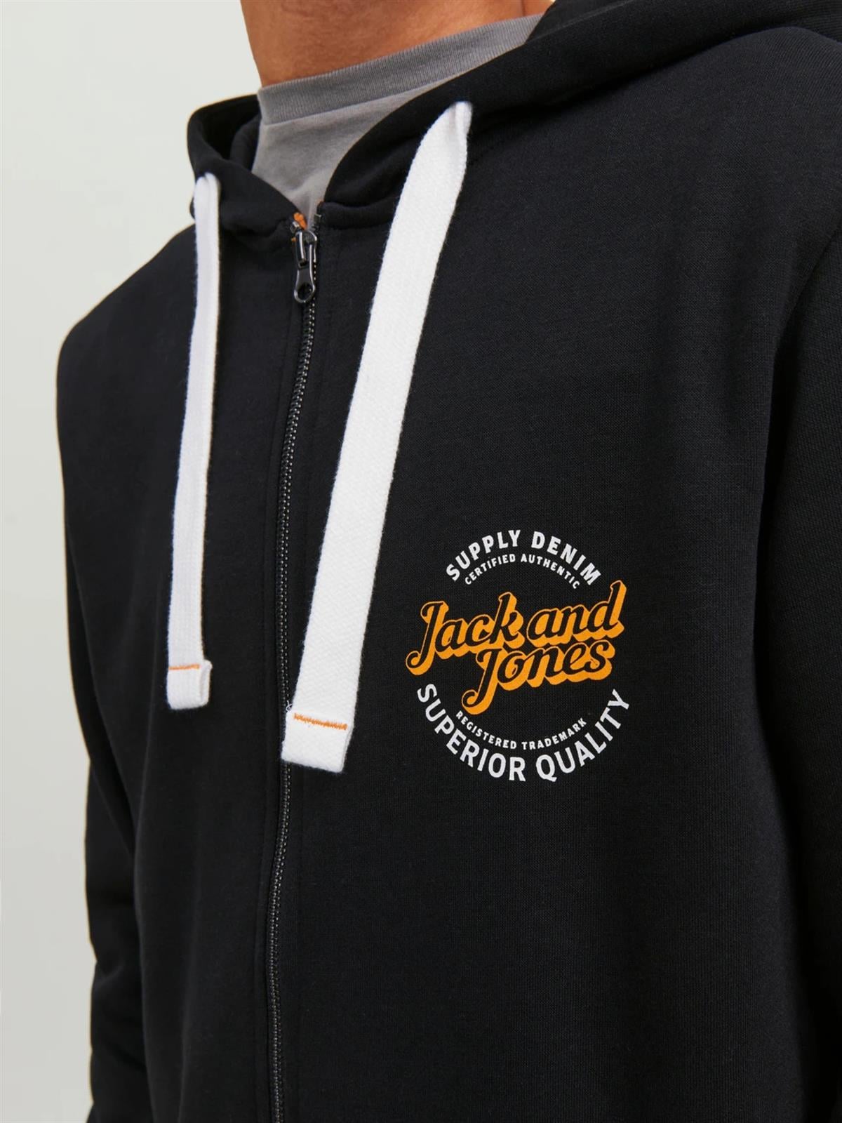 Jack & Jones Erkek Baskılı Fermuarlı Sweatshirt - 12236179 - Jack & Jones - 12236179