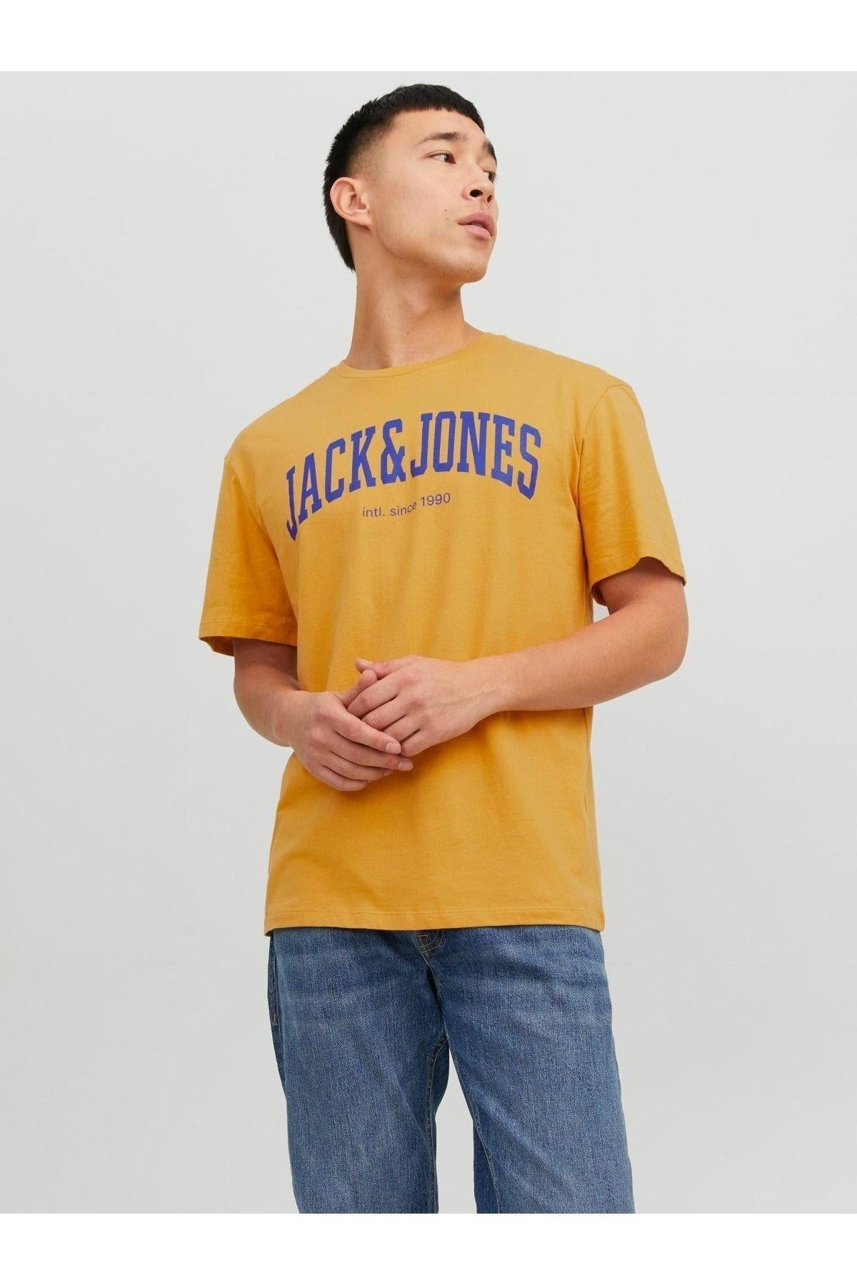 Jack & Jones Erkek Baskılı Pamuklu T-shirt - 12236514 - Jack & Jones - 12236514