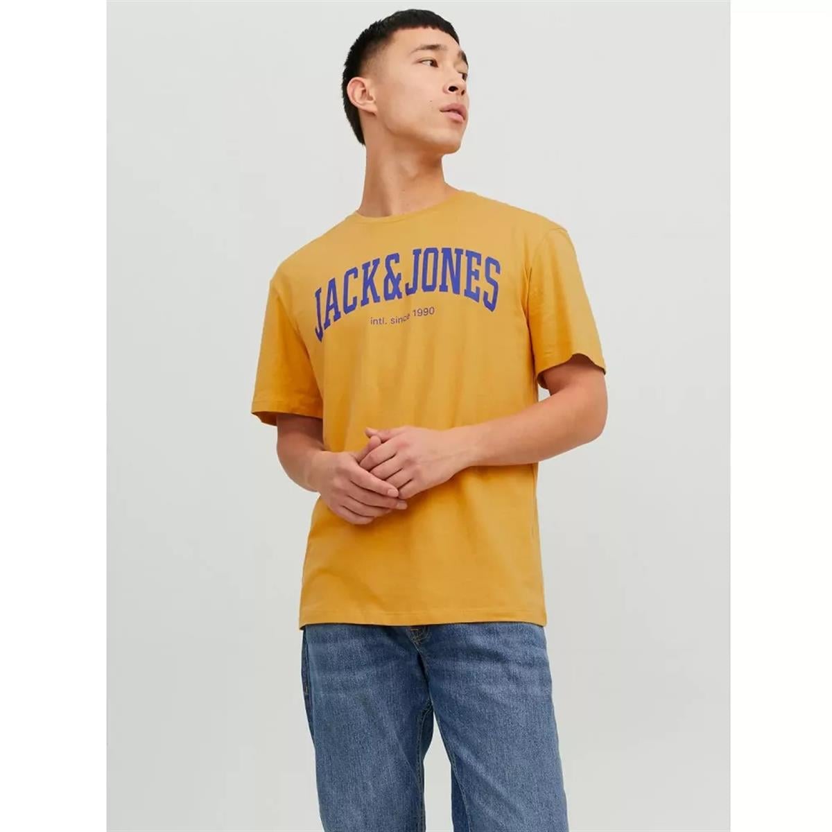 Jack & Jones Erkek Baskılı Pamuklu T-shirt - 12236514 - Jack & Jones - 12236514