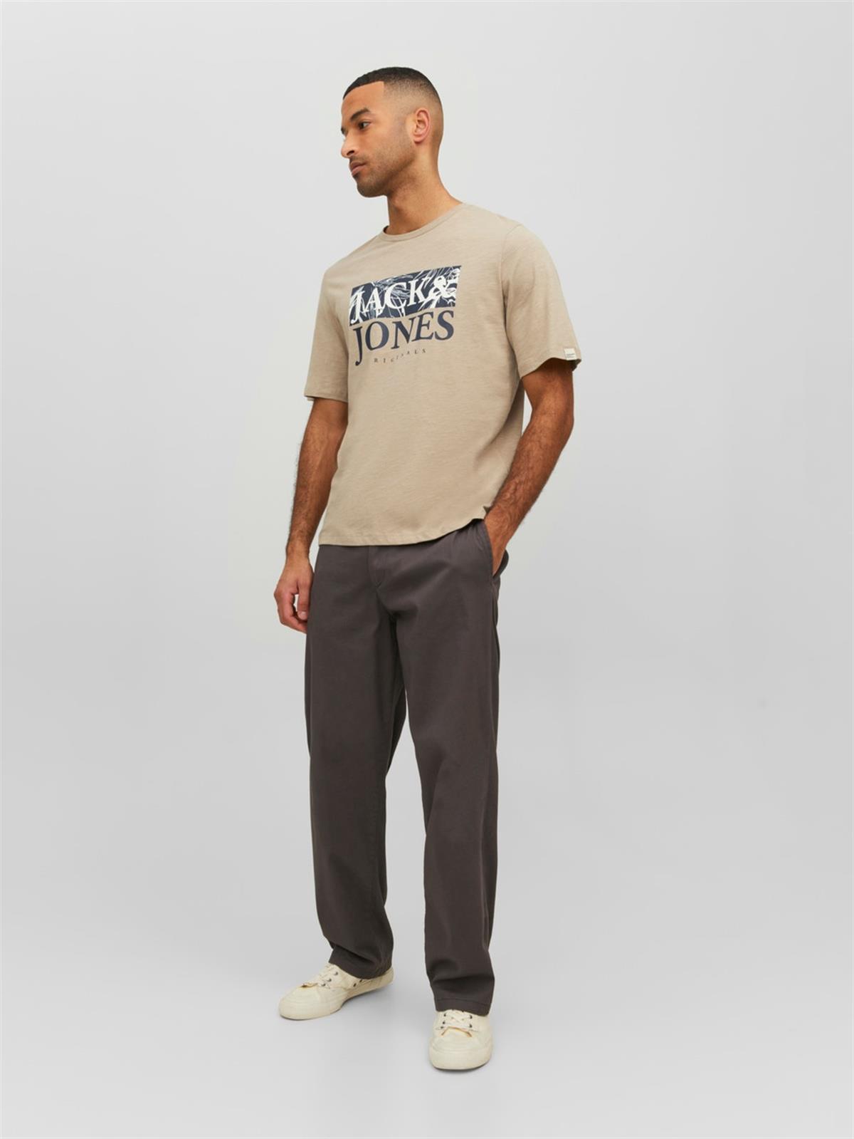 Jack & Jones Erkek Baskılı T-shirt Jorcrayon Tee - 12228774 - Jack & Jones - 12228774
