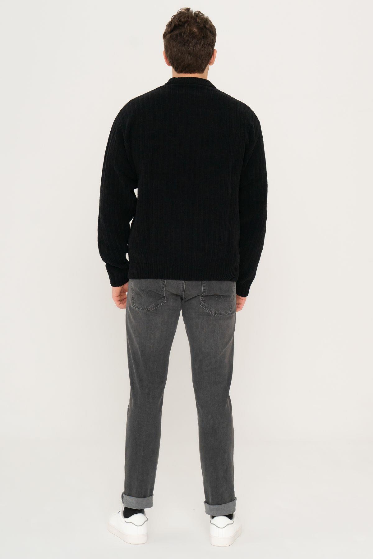 Jack & Jones Erkek Cep Detaylı Bisiklet Yaka Sweatshirt Kazak - 12242984 - Jack & Jones - 12242984