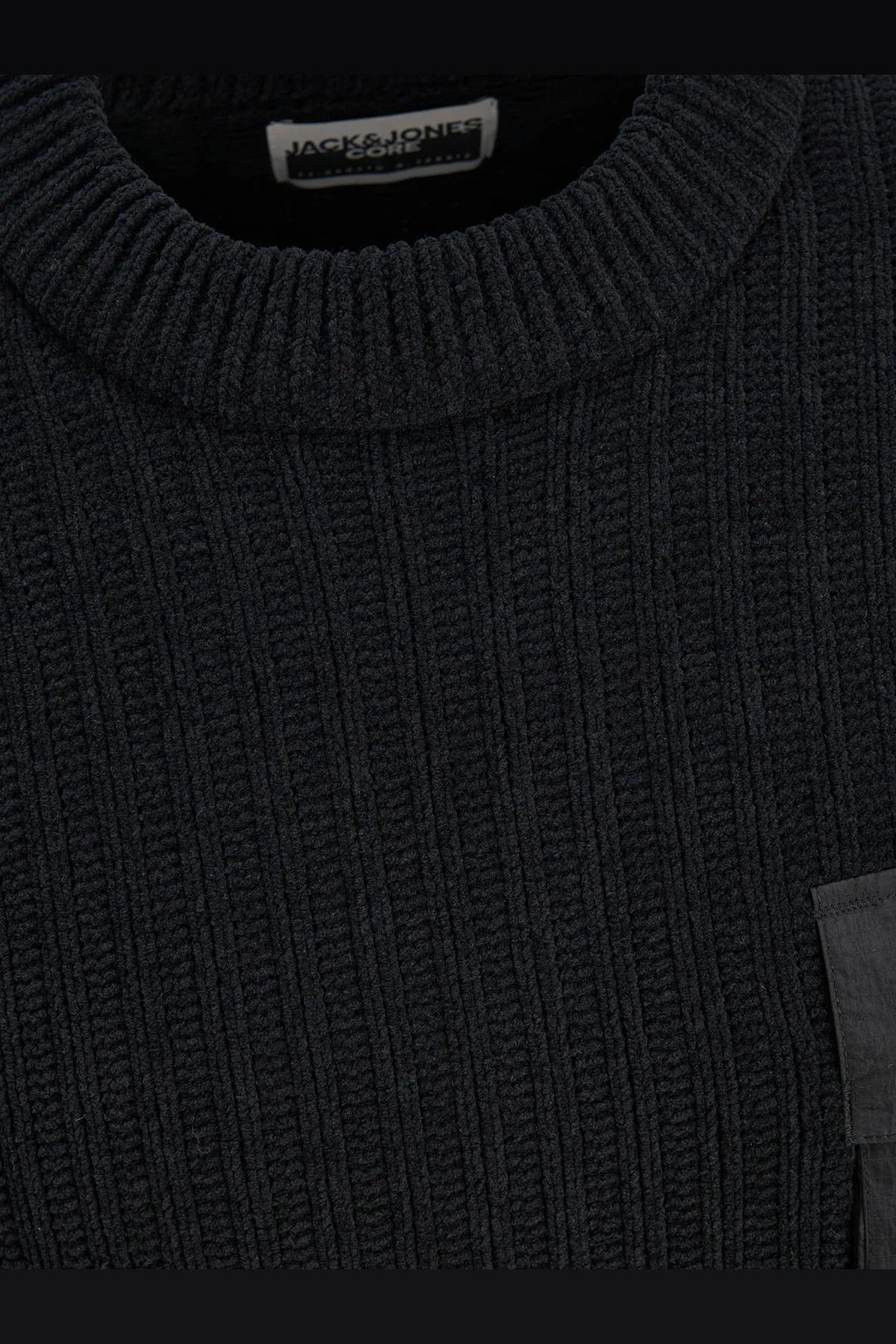 Jack & Jones Erkek Cep Detaylı Bisiklet Yaka Sweatshirt Kazak - 12242984 - Jack & Jones - 12242984