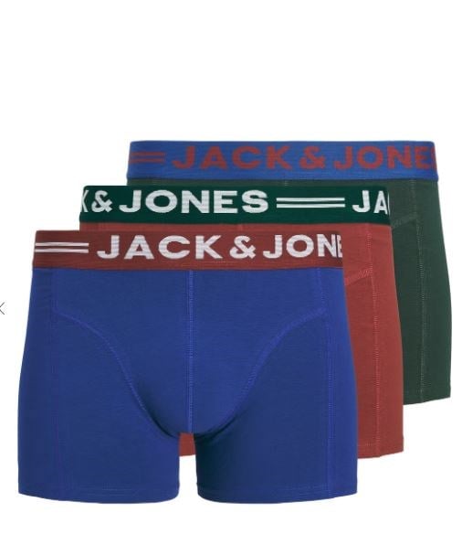Jack & Jones Erkek Çok Renkli Boxer 3'lü - 12113943  - Jack & Jones - 12113943-1
