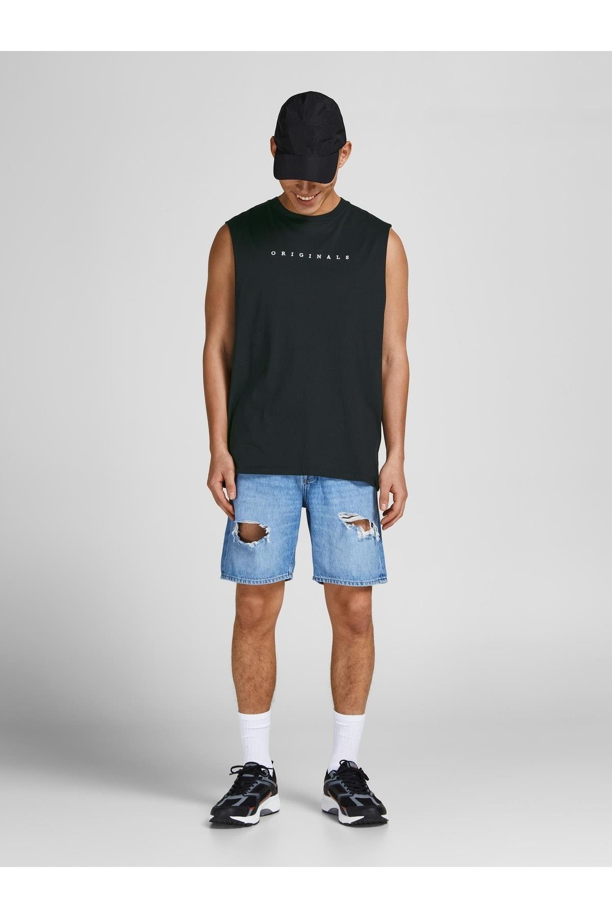 Jack & Jones Erkek Copenhagen Günlük Erkek Siyah Kolsuz Spor Atlet 12210016-02 - Jack & Jones - 12210016