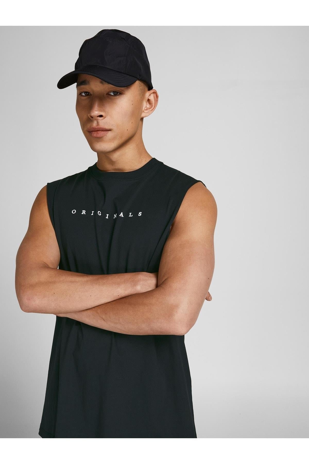 Jack & Jones Erkek Copenhagen Günlük Erkek Siyah Kolsuz Spor Atlet 12210016-02 - Jack & Jones - 12210016