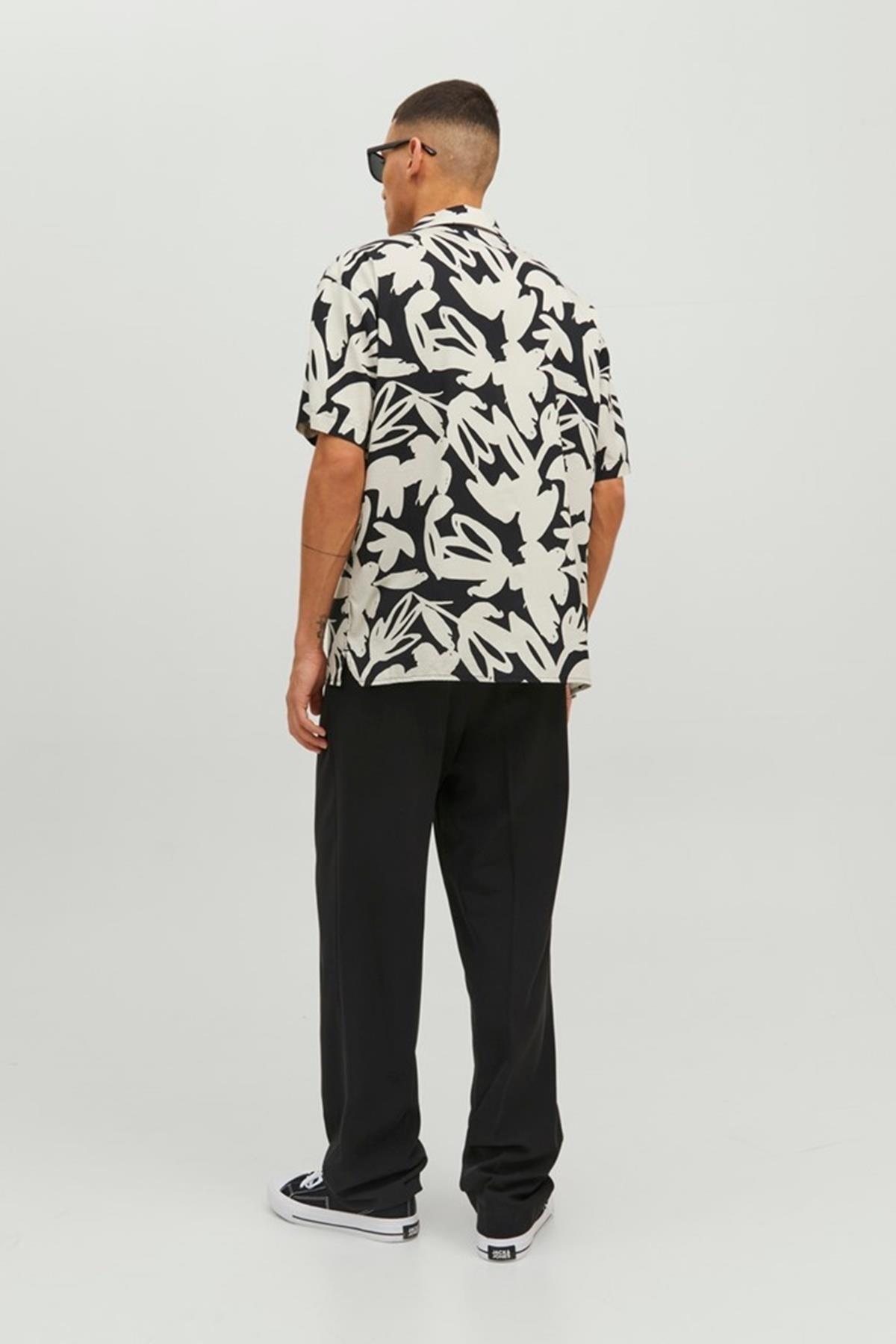 Jack & Jones Erkek Desenli Çiçekli Yazlık Kısa Kollu Gömlek - 12233544 - Jack & Jones - 12233544