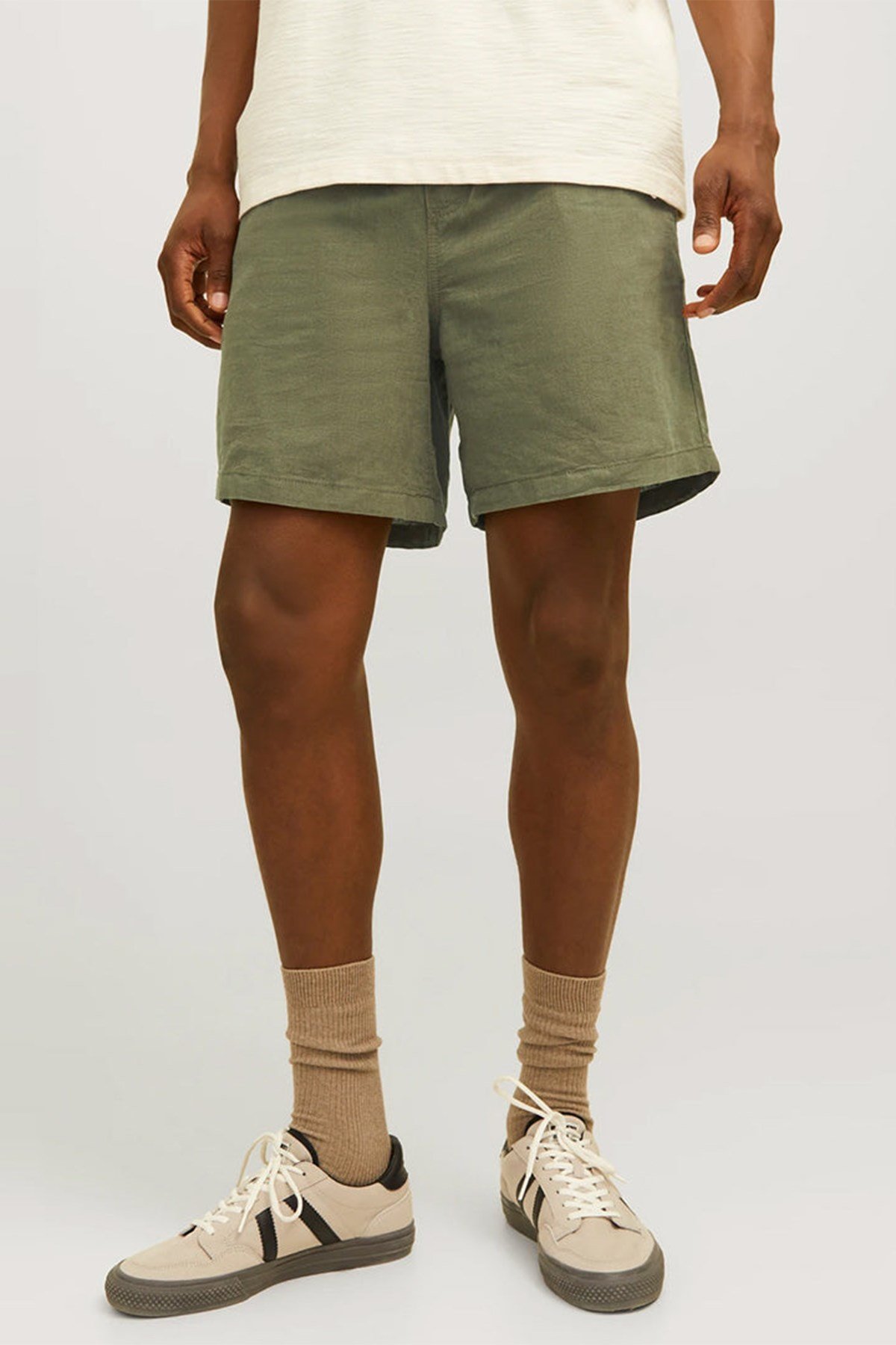 Jack & Jones Erkek  Geschnitten Haki Şort - 12248629 - Jack & Jones - 12248629