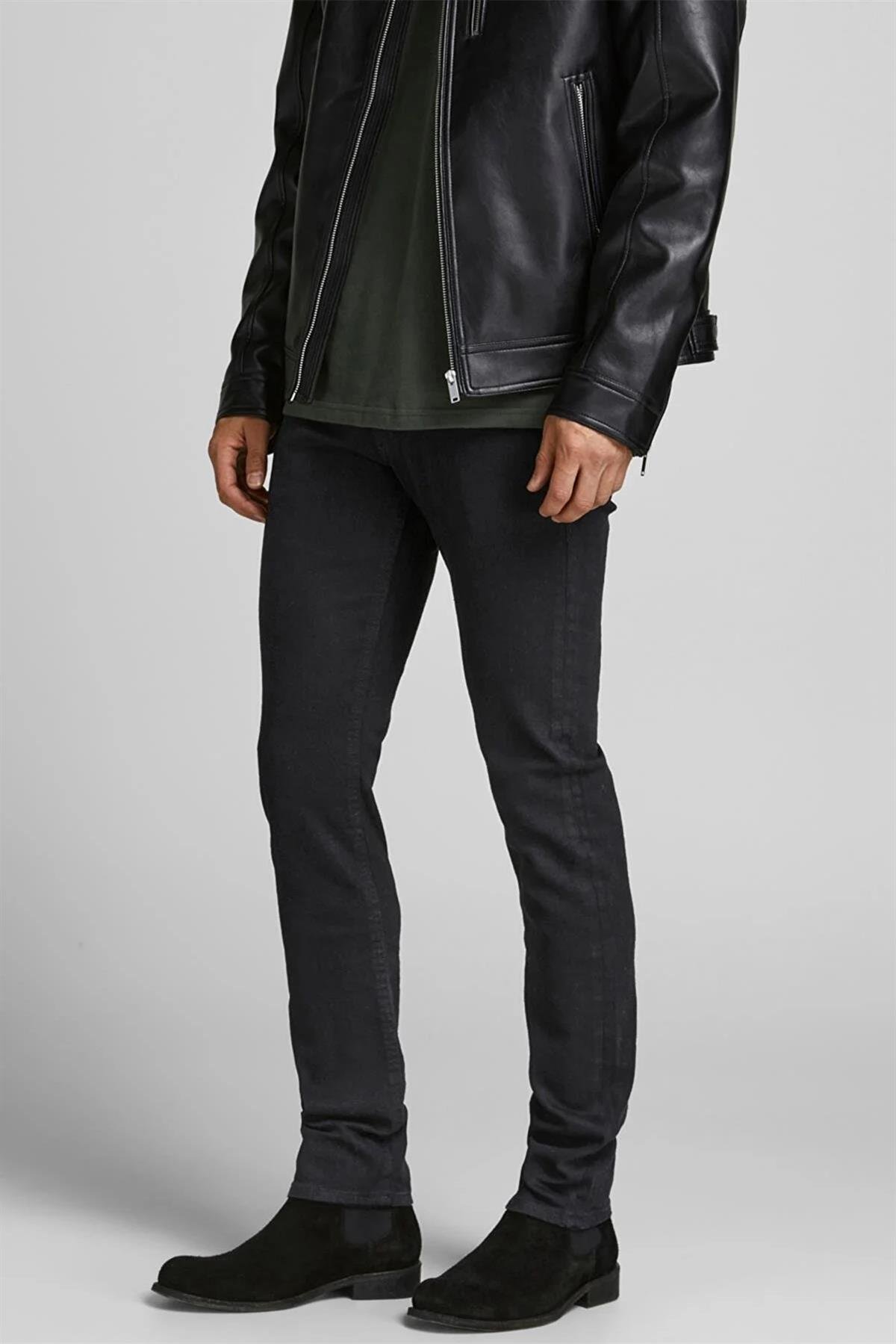 Jack & Jones Erkek Glenn 029 Slim Fit Siyah Jean Pantolon  - 12182965 - Jack & Jones - 12182965