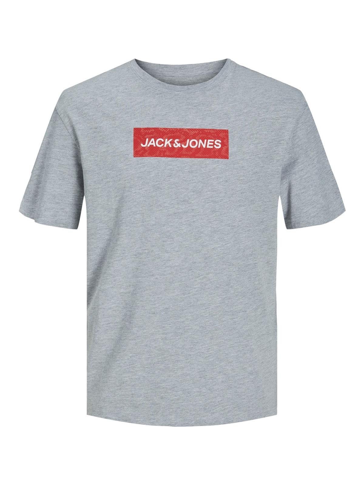Jack & Jones Erkek Gri T-shirt - 12229758 - Jack & Jones - JJ3S12229758