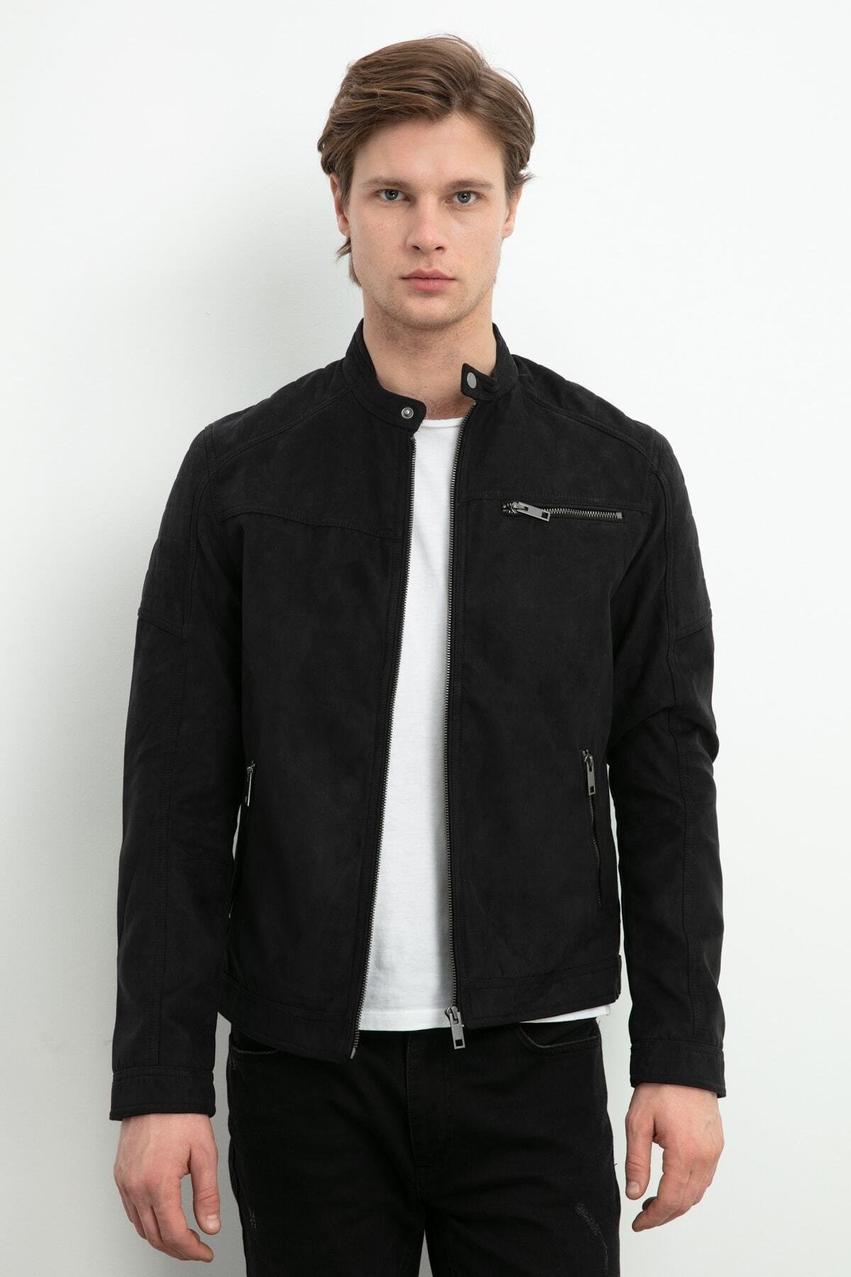 Jack & Jones Erkek Günlük Deri Ceket Jcorocky 12147218 - Jack & Jones - 12147218