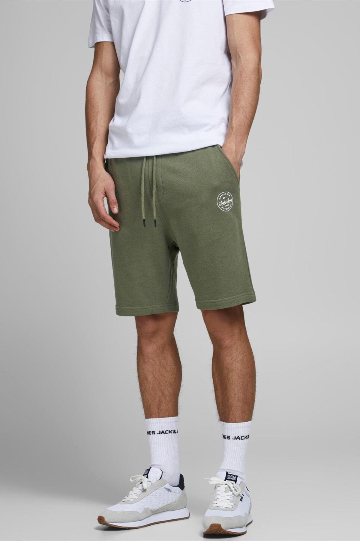 Jack & Jones Erkek Günlük Pamuklu Penye Şort 12182595 - Jack & Jones - 12182595