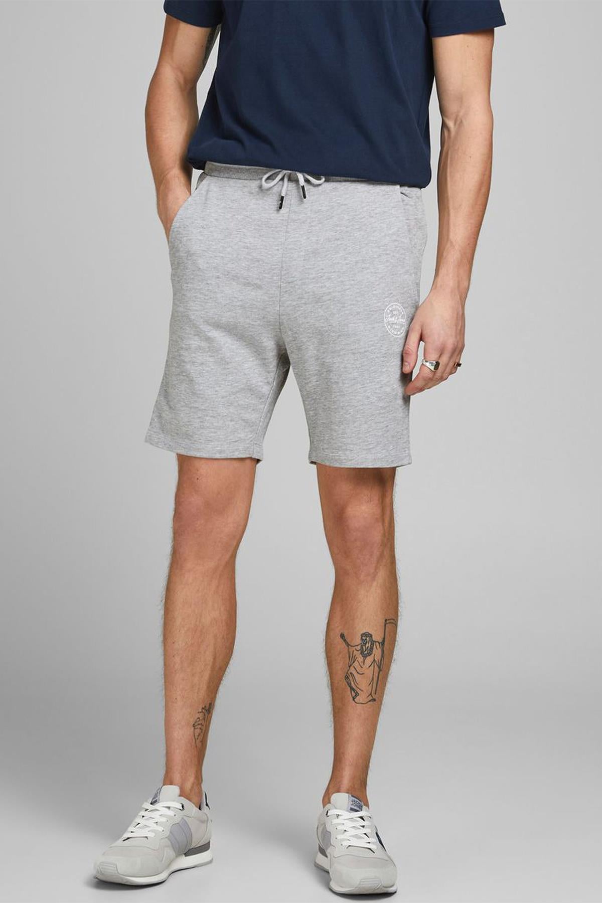Jack & Jones Erkek Günlük Pamuklu Penye Şort 12182595 - Jack & Jones - 12182595