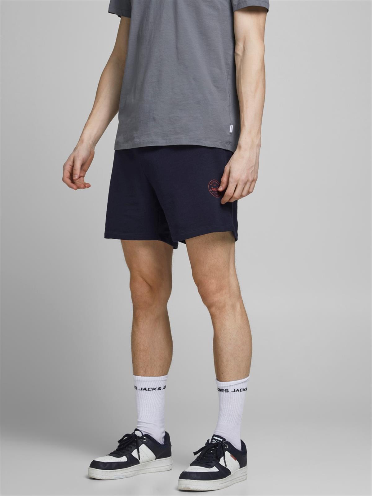 Jack & Jones Erkek Günlük Pamuklu Penye Şort 12182595 - Jack & Jones - 12182595