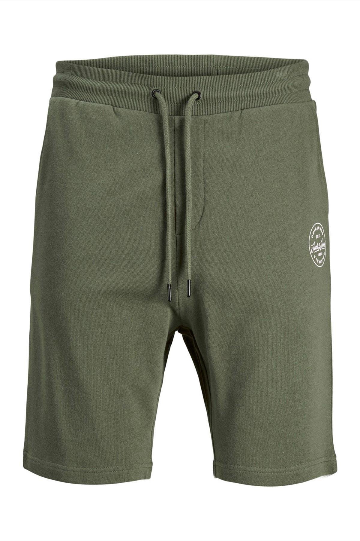 Jack & Jones Erkek Günlük Pamuklu Penye Şort 12182595 - Jack & Jones - 12182595