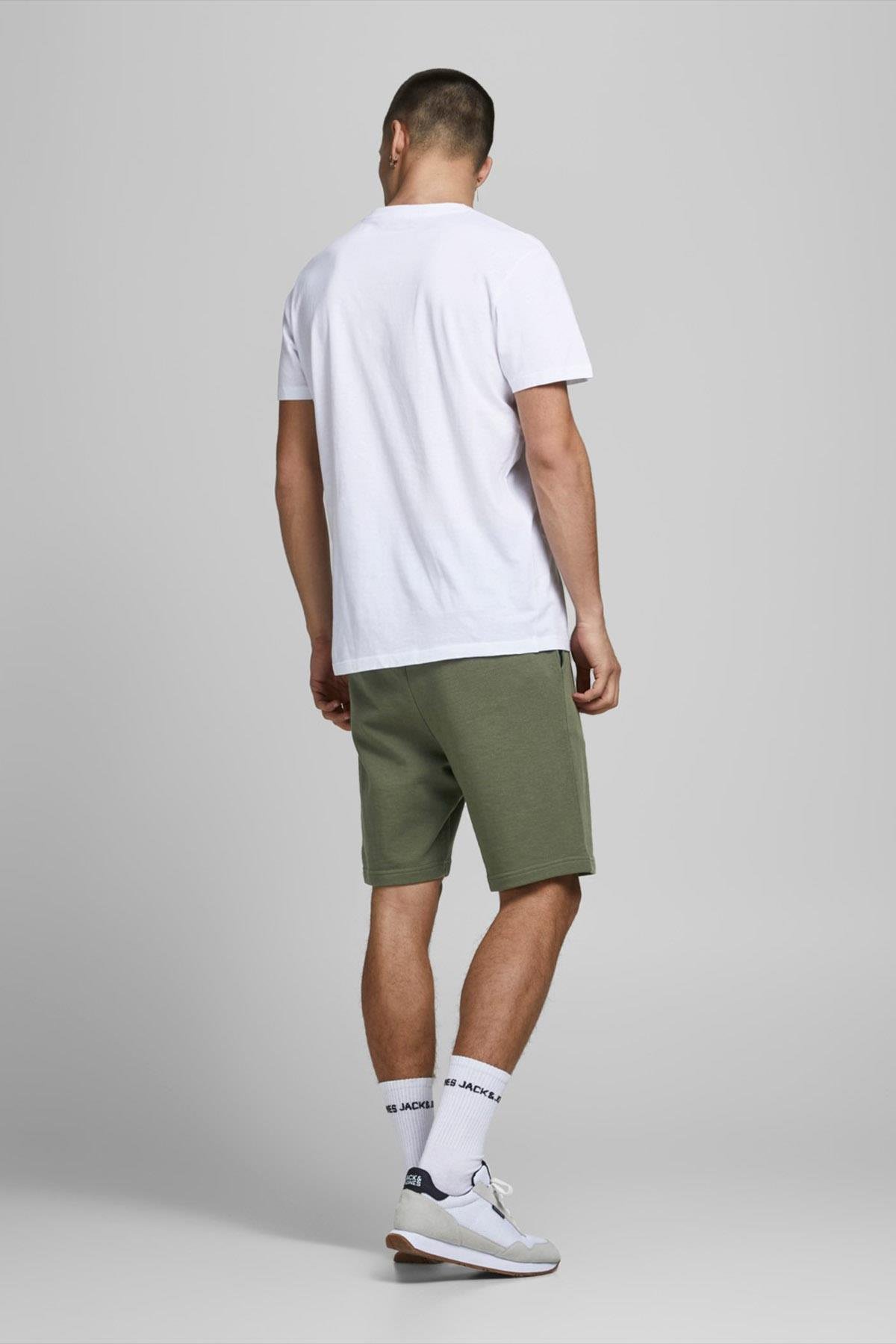 Jack & Jones Erkek Günlük Pamuklu Penye Şort 12182595 - Jack & Jones - 12182595