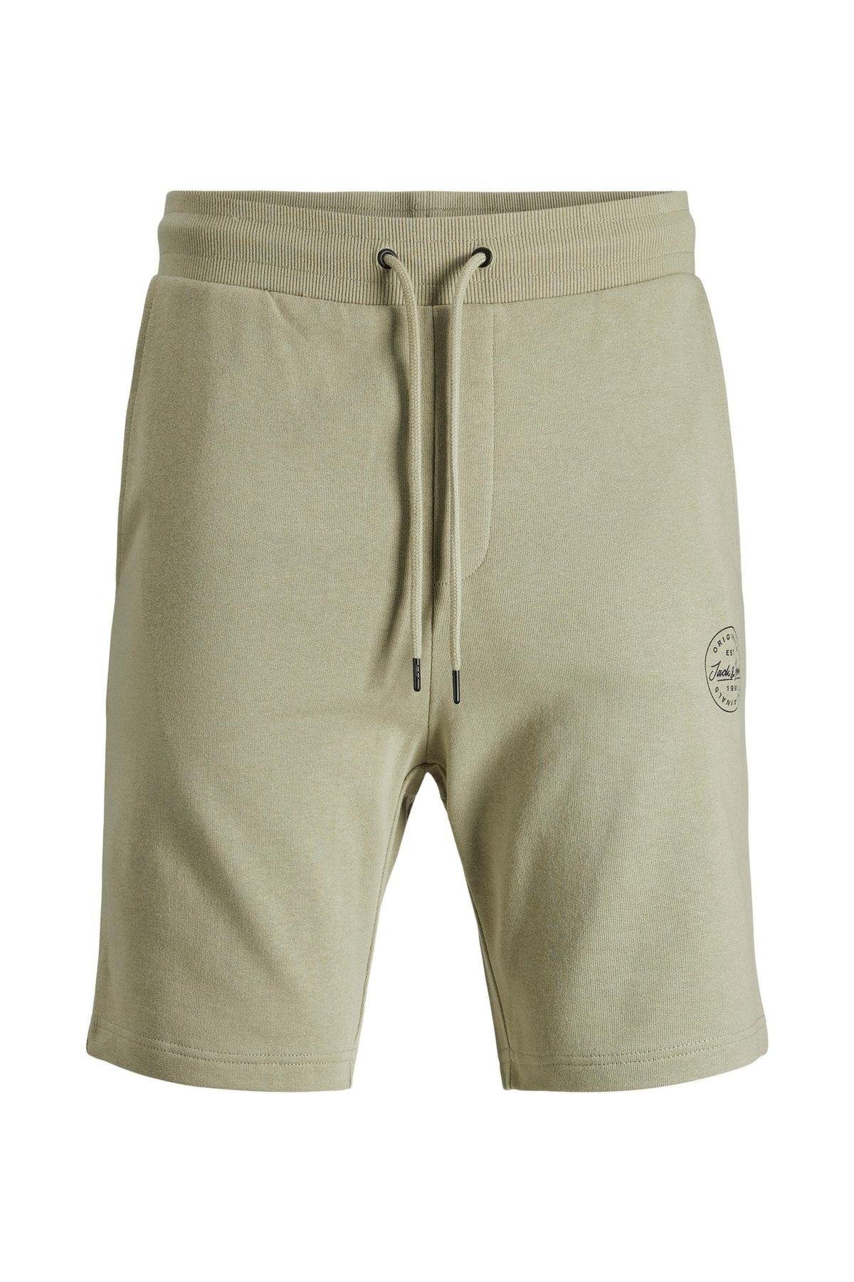 Jack & Jones Erkek Günlük Pamuklu Penye Şort 12182595 - Jack & Jones - 12182595