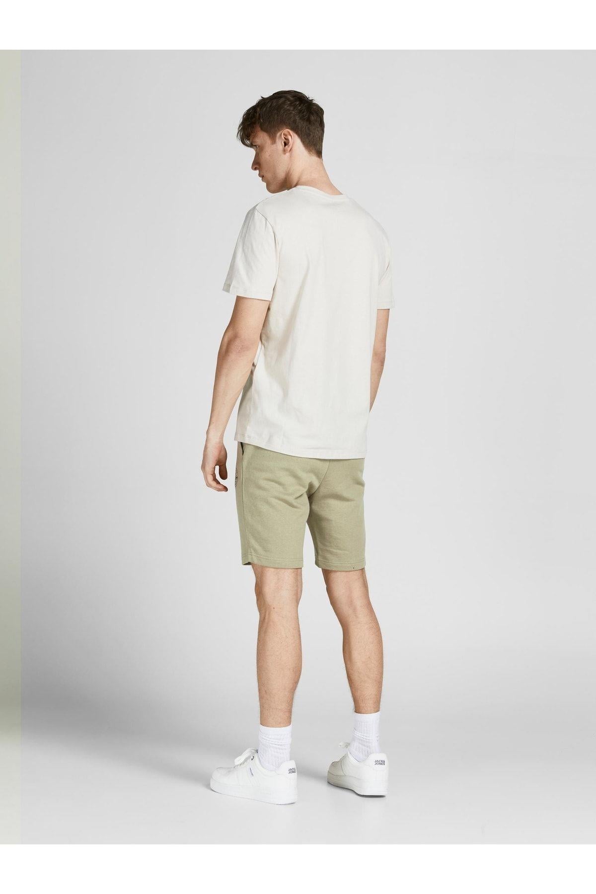 Jack & Jones Erkek Günlük Pamuklu Penye Şort 12182595 - Jack & Jones - 12182595