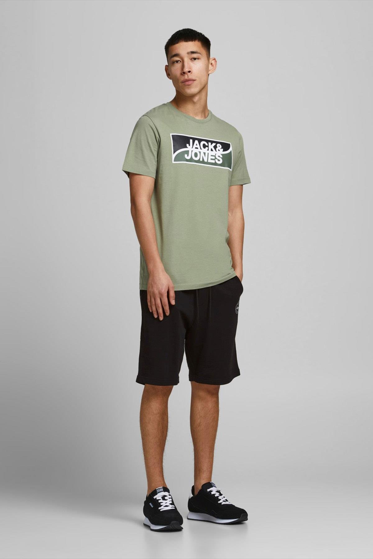 Jack & Jones Erkek Günlük Pamuklu Penye Şort 12182595 - Jack & Jones - 12182595