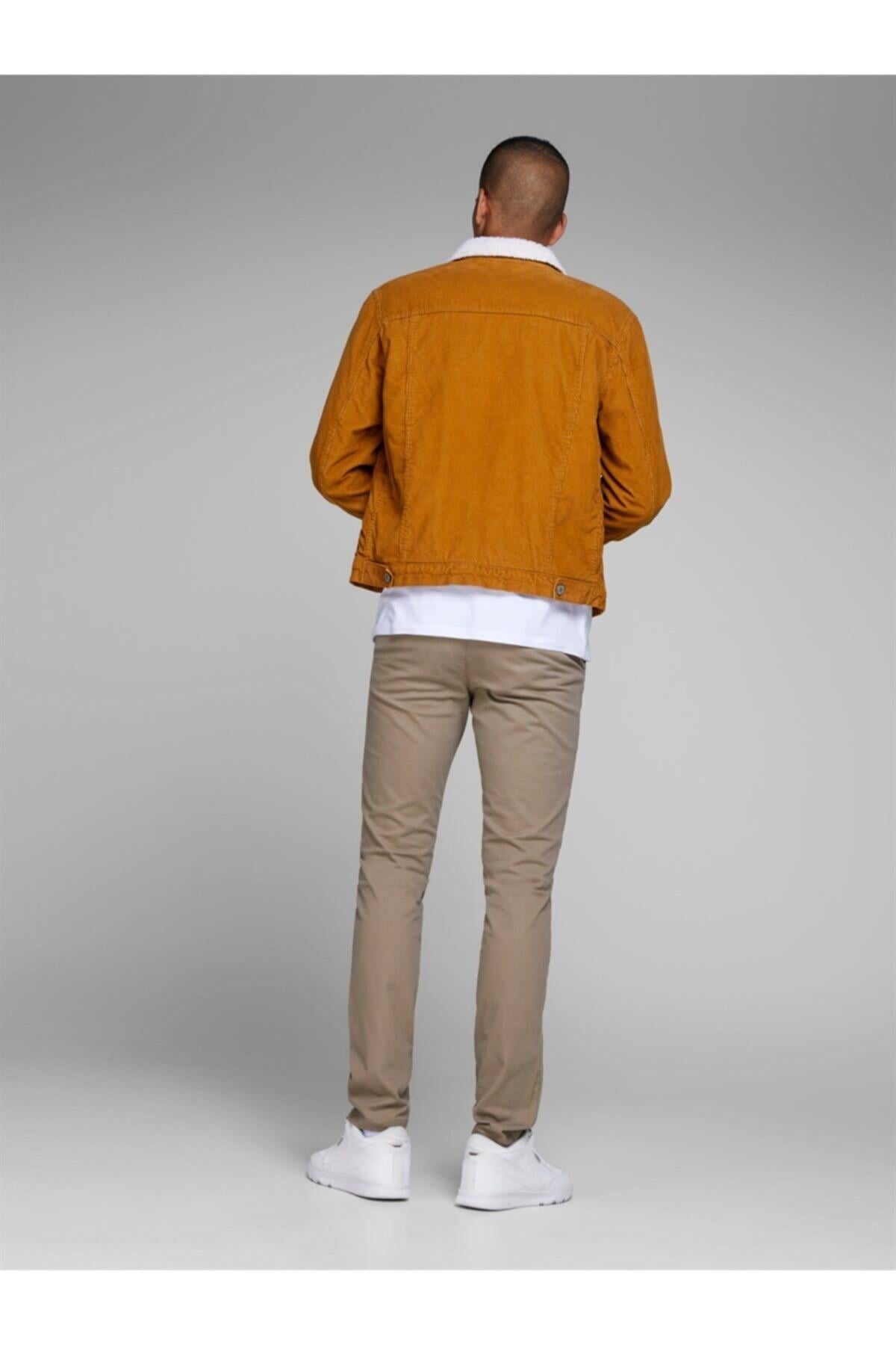 Jack & Jones Erkek Günlük Yumuşak Kumaş Bej Pantolon - 12150160sg - Jack & Jones - 12150160SG